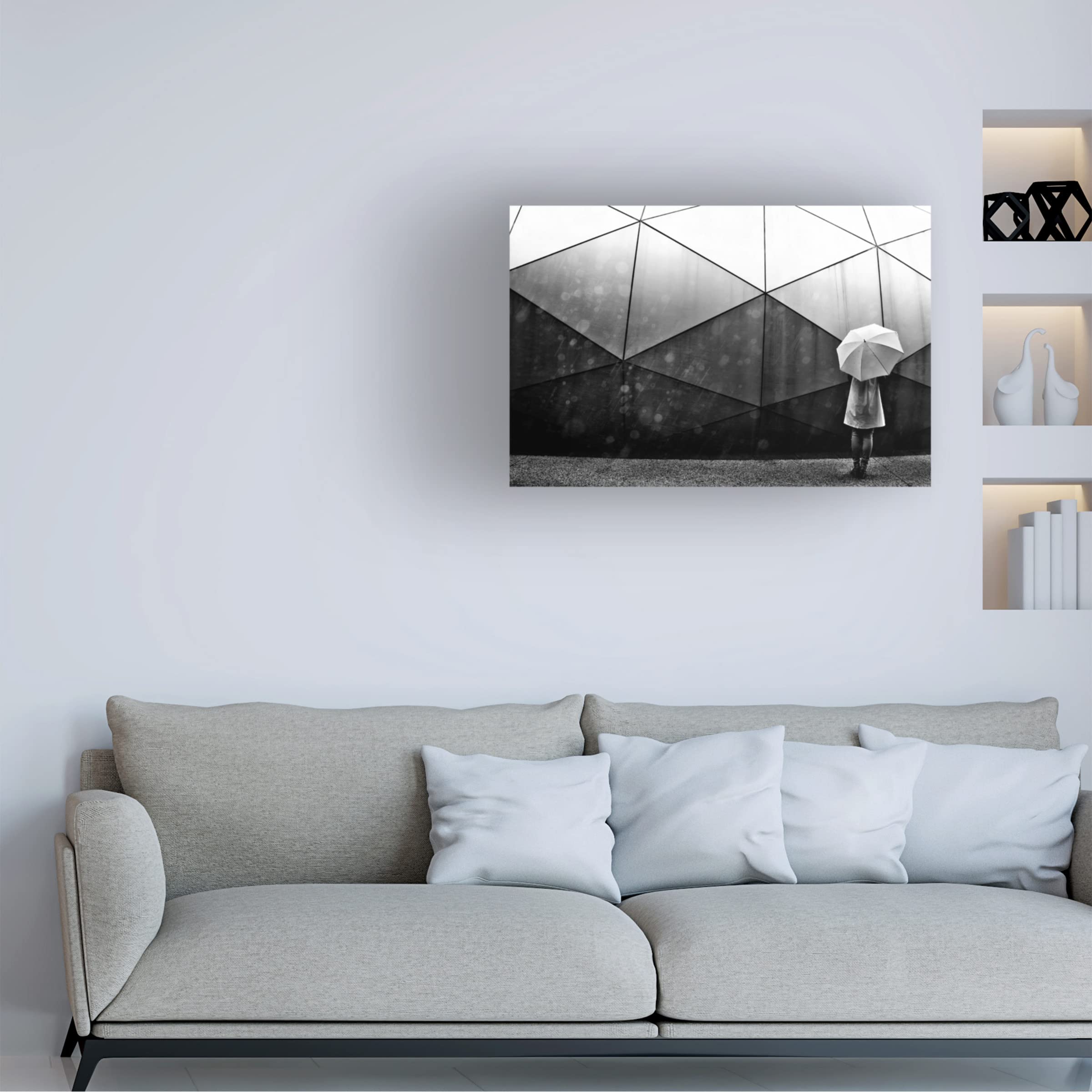Keisuke Ikeda 'Umbrella Dome' Canvas Wall Art Print - Modern Japanese Home Decor for Living Room, Bedroom & Office