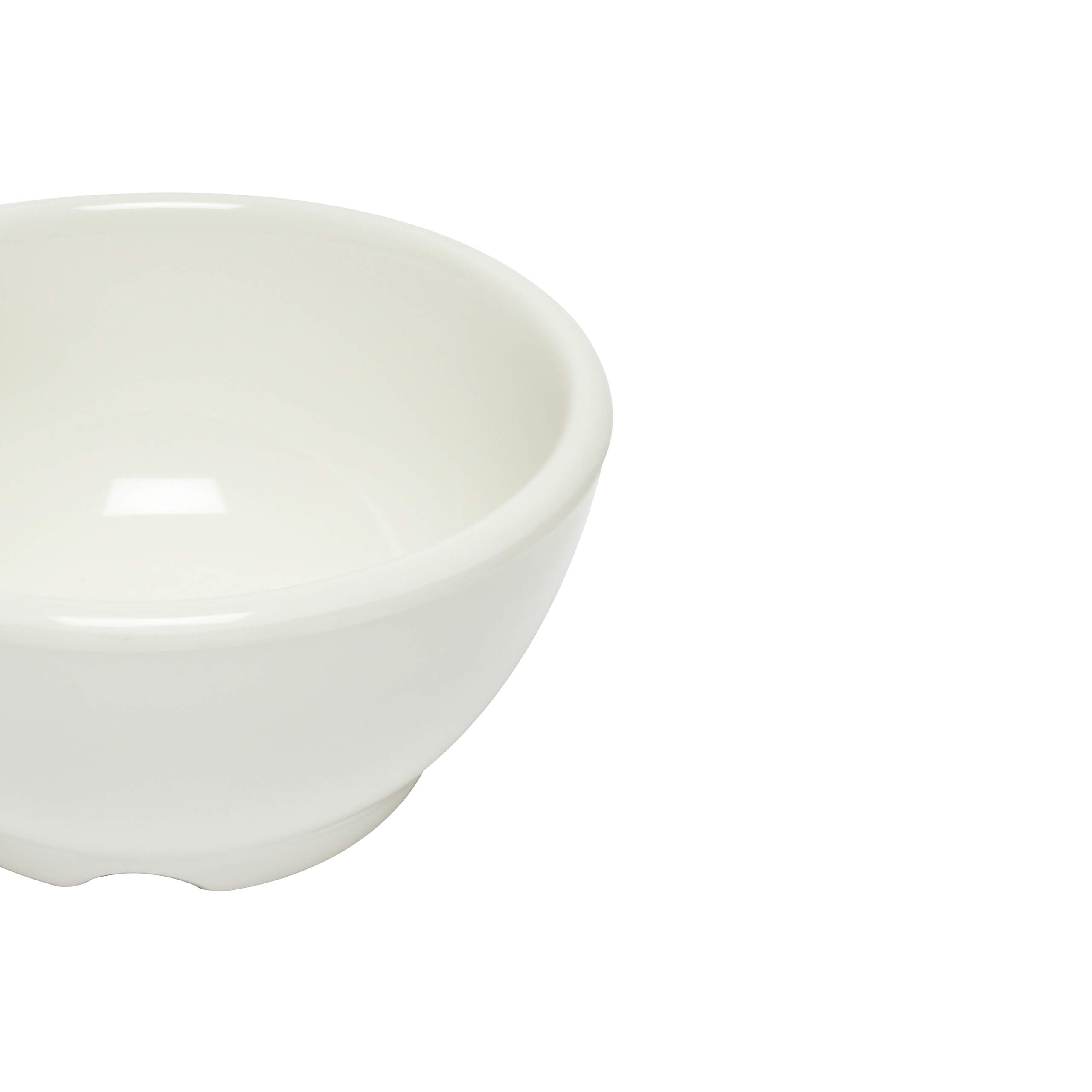 Ivory Melamine Soup Bowls - Set of 12 (4.68 Inch, 10 oz) Durable Dinnerware for Restaurants, Picnics & Outdoor Dining - Shatterproof & Lightweight