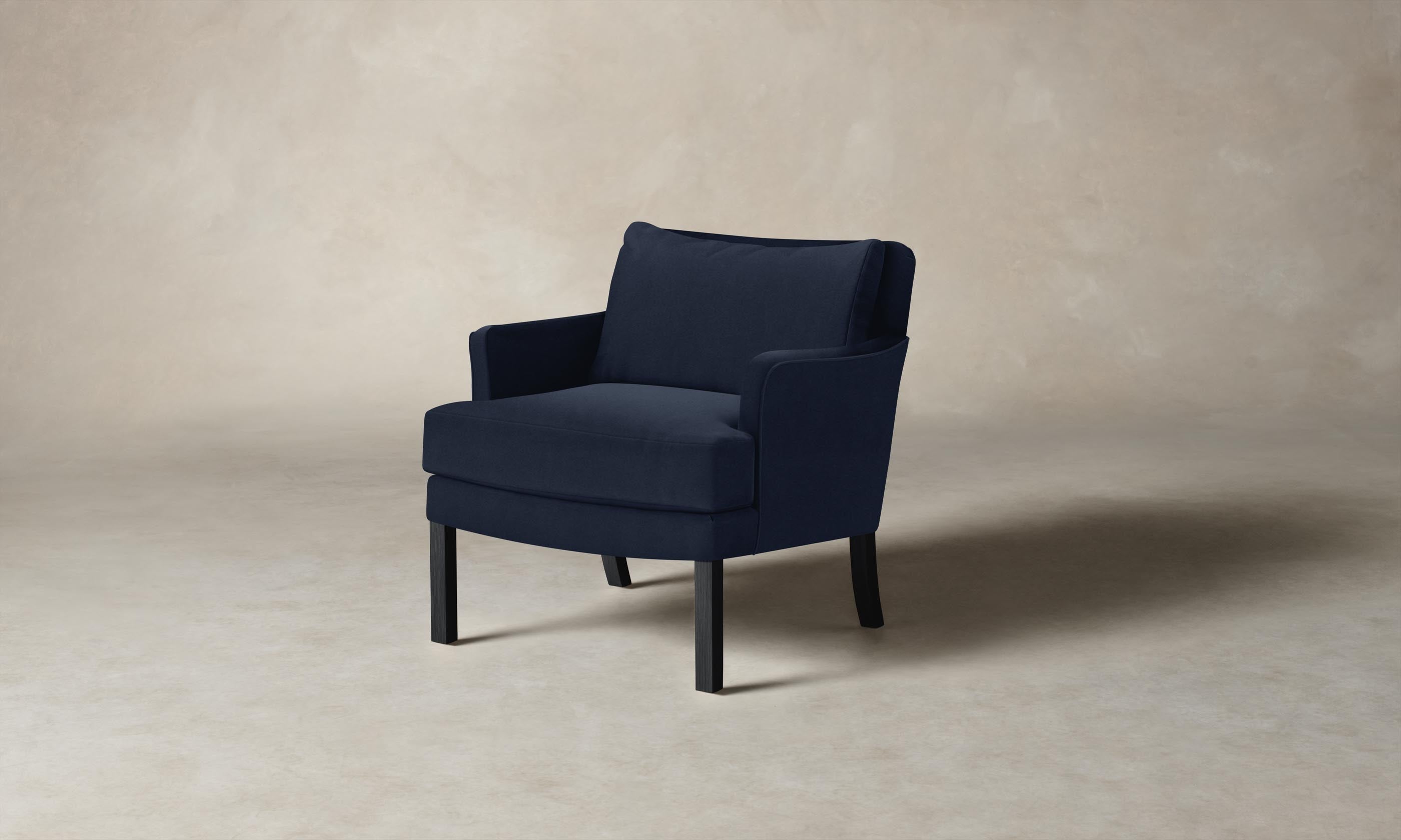 Kaye Performance Velvet Midnight Chair - Luxurious Velvet Upholstered Accent Chair for Living Room, Bedroom, or Office - Perfect for Relaxing and Stylish Home Decor