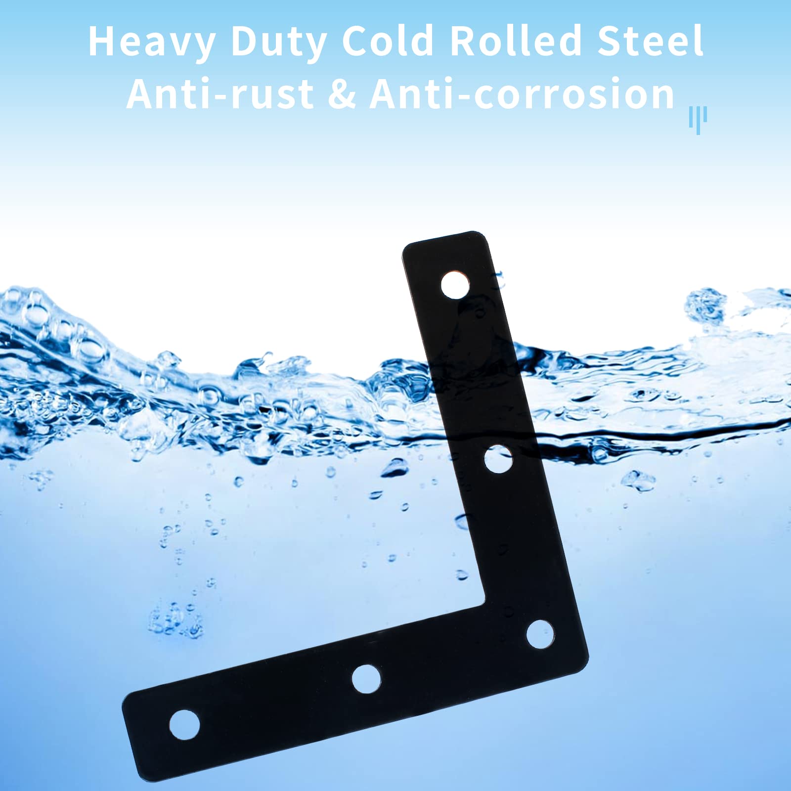 20 Pack Heavy Duty Stainless Steel L-Shaped Corner Braces 3.15