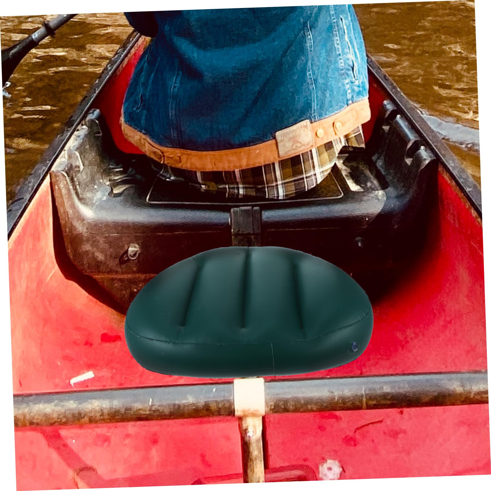 Inflatable River Boat Cushion - Lightweight, Foldable, Waterproof for Fishing, Kayaking, Canoeing | Comfortable Seat Pad for Outdoor Adventures, Camping, and Water Sports