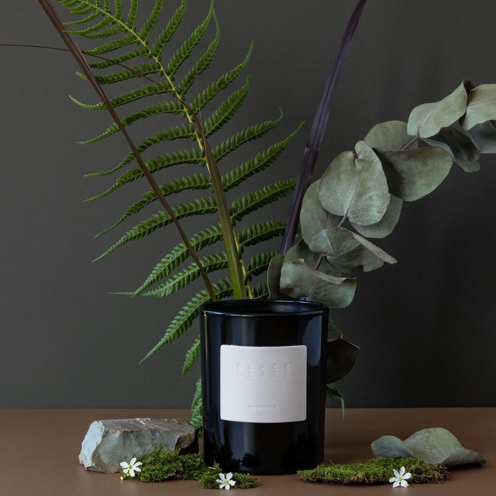 BLACK BLAZE Bush Walk Scented Soy Candle - Natural Aromatherapy Home Decor for Relaxation, Meditation & Cozy Evenings | Perfect for Living Room, Bedroom & Spa
