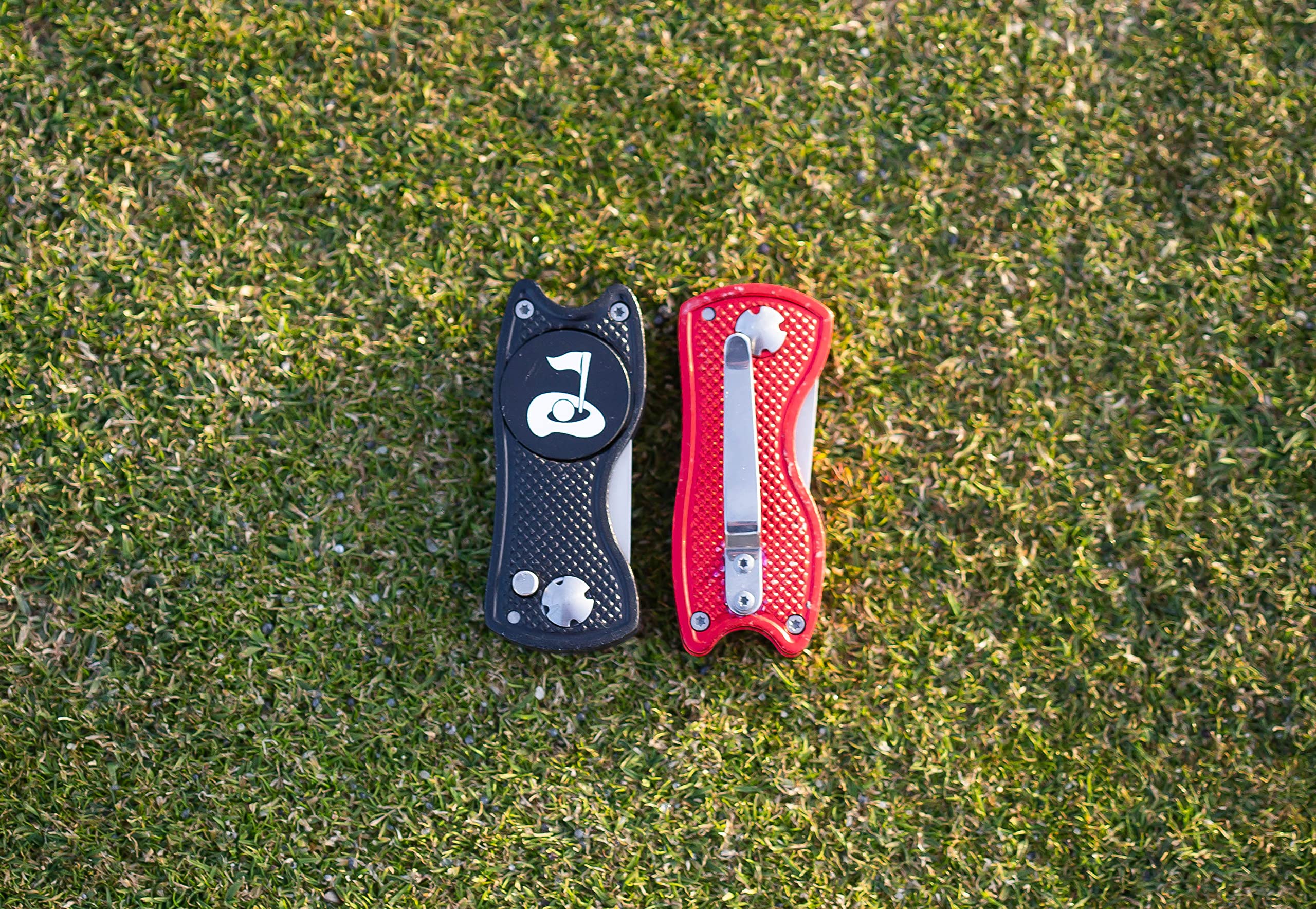 Metal Golf Divot Repair Tool with Ball Marker & Clip - for Golf Course & Practice