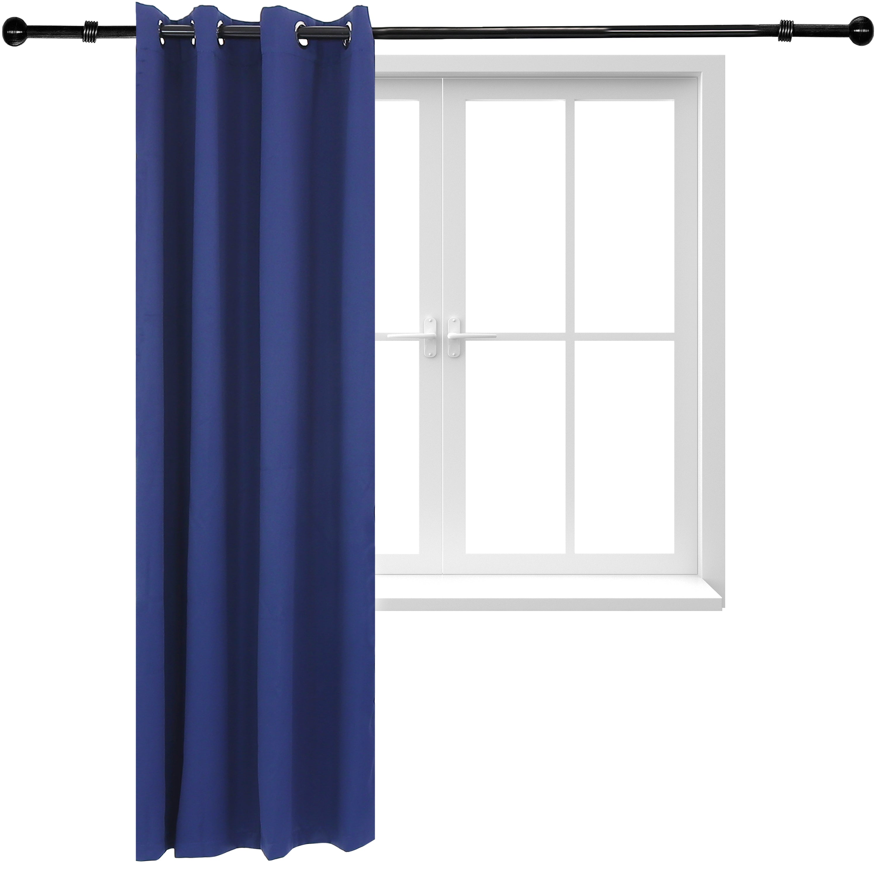 Blackout Curtain Panels with Grommet Top for Bedroom & Living Room - Sun Blocking Thermal Insulated Drapes by Sunnydaze Outdoor - Perfect for Home, Office, and Nursery