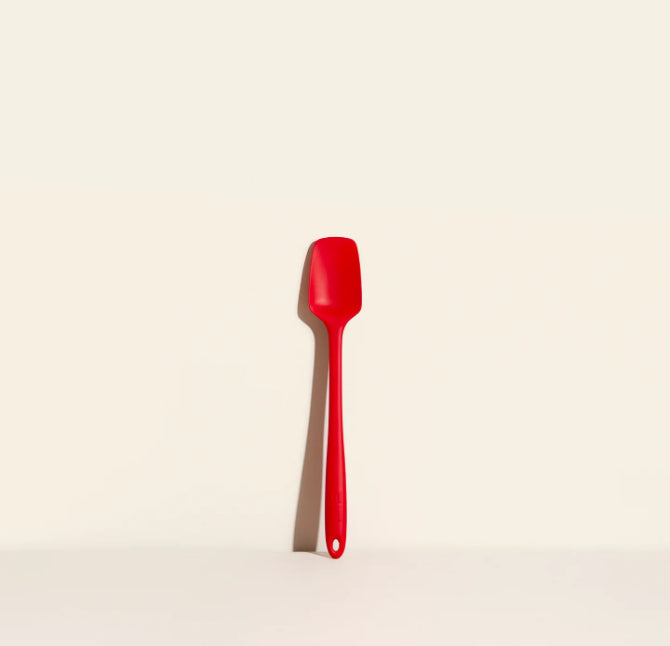 GIR Spoonula Red - Heat-Resistant Silicone Spatula for Baking, Cooking & Mixing - Perfect for Non-Stick Pans, Bowls & Kitchen Utensils