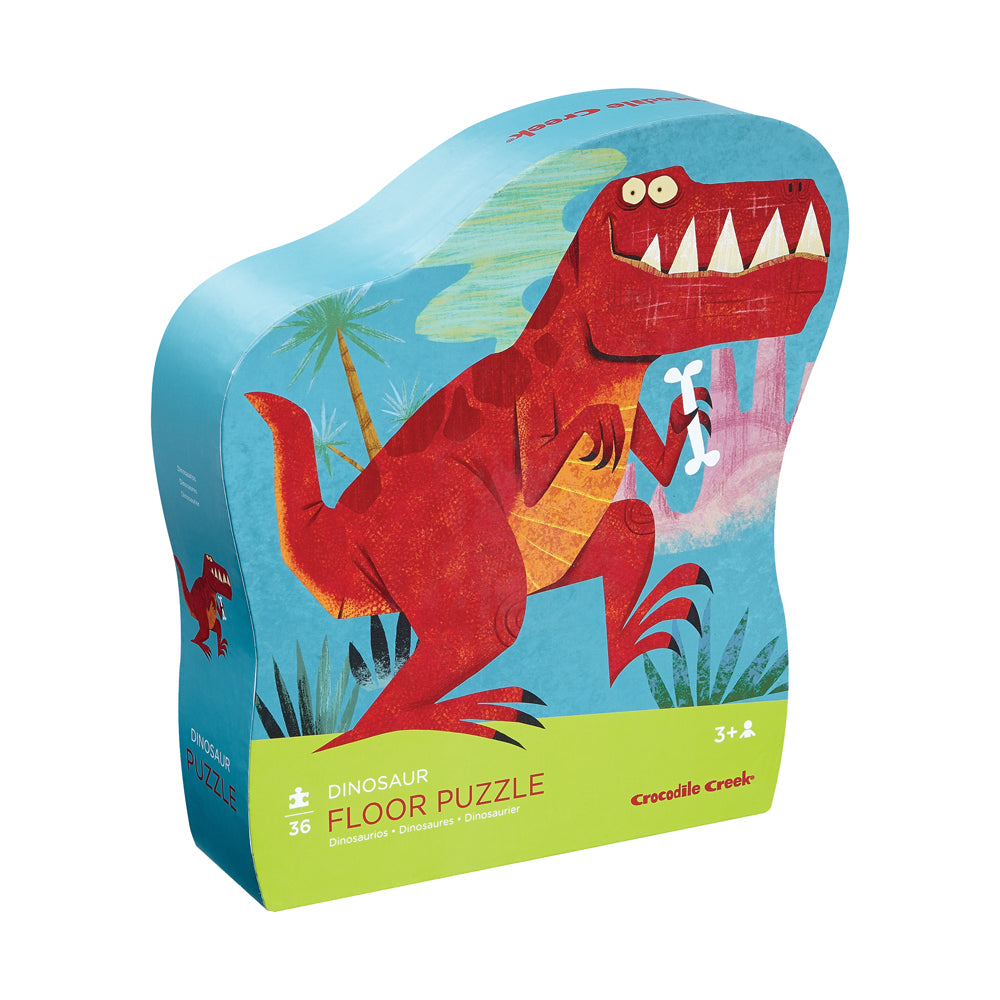 Crocodile Creek Dinosaur Themed 36-Piece Floor Puzzle for Kids - Fun Educational Toy for Preschool Learning & Playroom Activities