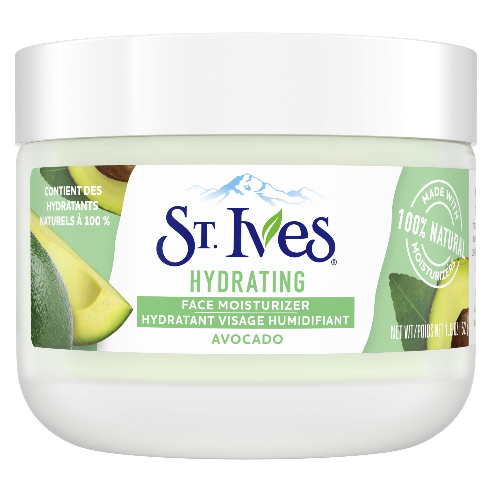 St. Ives Avocado Hydrating Face Moisturizer Cream - 1.8 oz for Dry & Sensitive Skin | Daily Hydration & Nourishment | Perfect for Morning & Night Skincare Routine