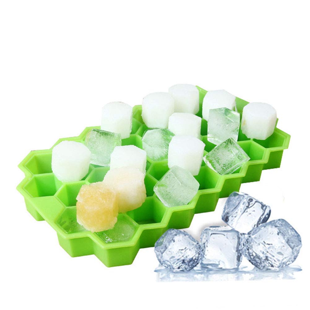 WOIWO 37-Grid Large Diamond Ice Cube Tray - Reusable Silicone Ice Mold for Summer Drinks, Cocktails, Whiskey & Beverages | Perfect for Parties, BBQs & Home Bars