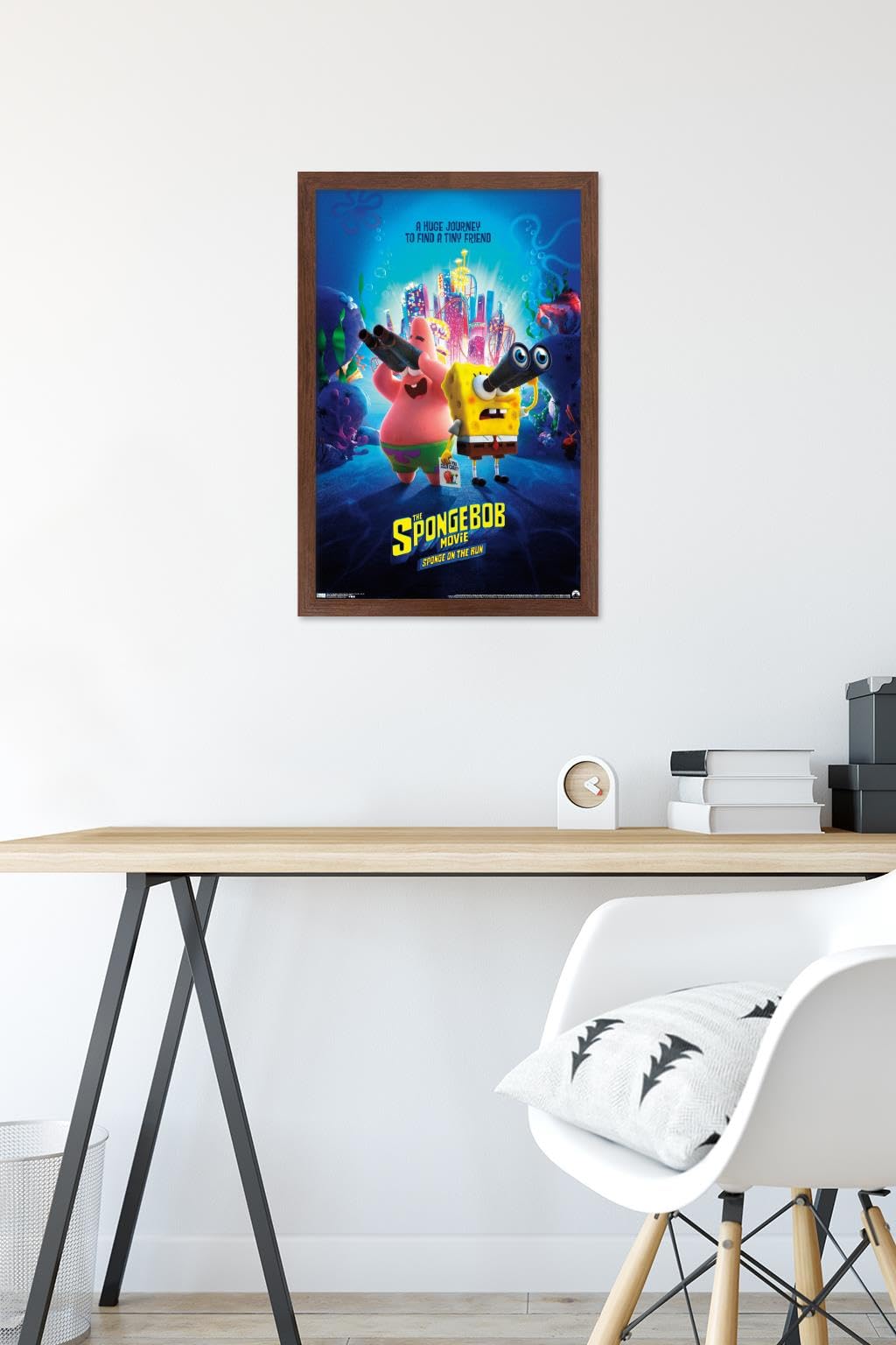 Trends International The SpongeBob Movie: Sponge On The Run - Premium Mahogany Framed Wall Poster 14.725
