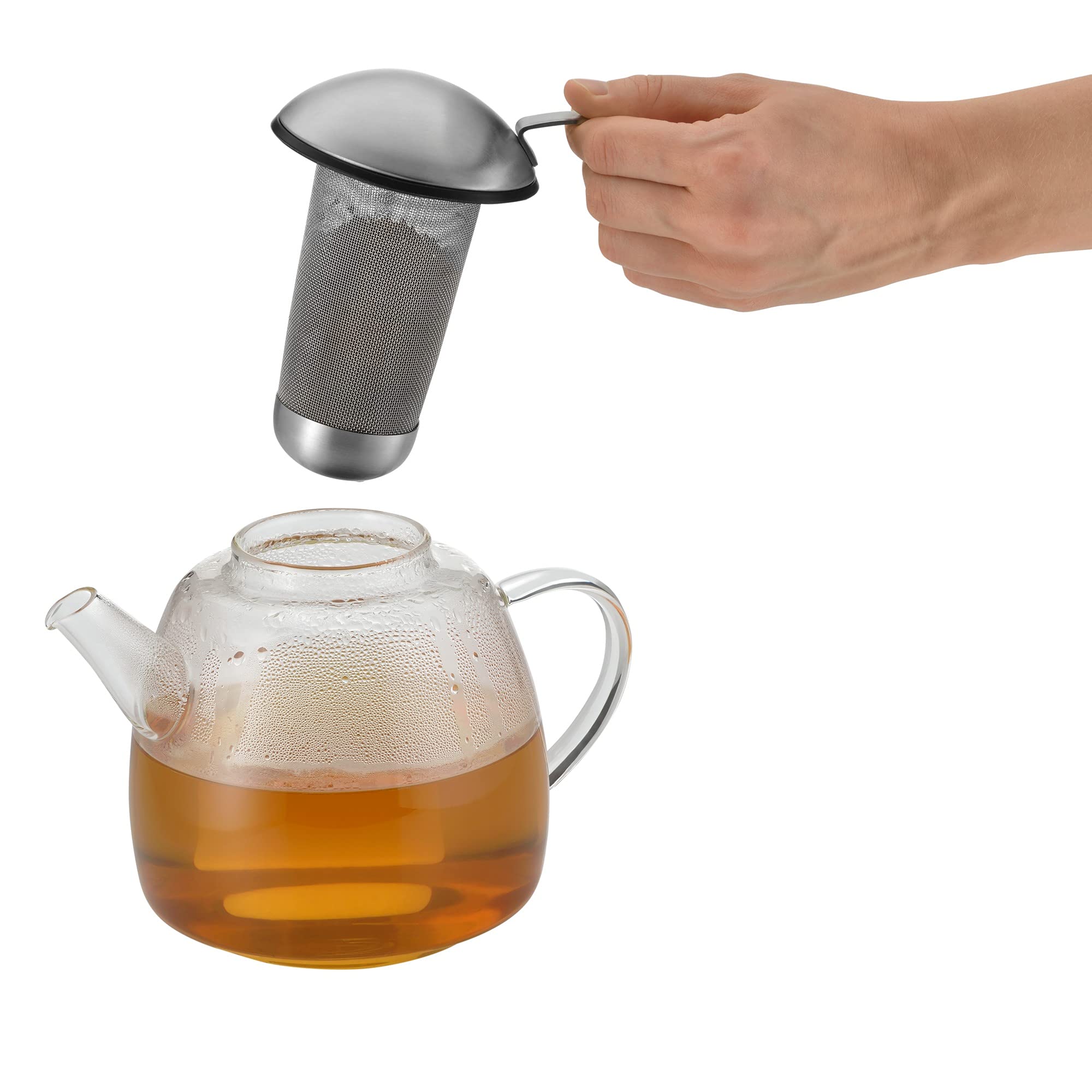 WMF SmarTea 631096030 Stainless Steel Teapot Set with Infuser - 34oz, Perfect for Loose Leaf Tea, Iced Tea & Herbal Brewing - Ideal for Home, Office & Tea Parties
