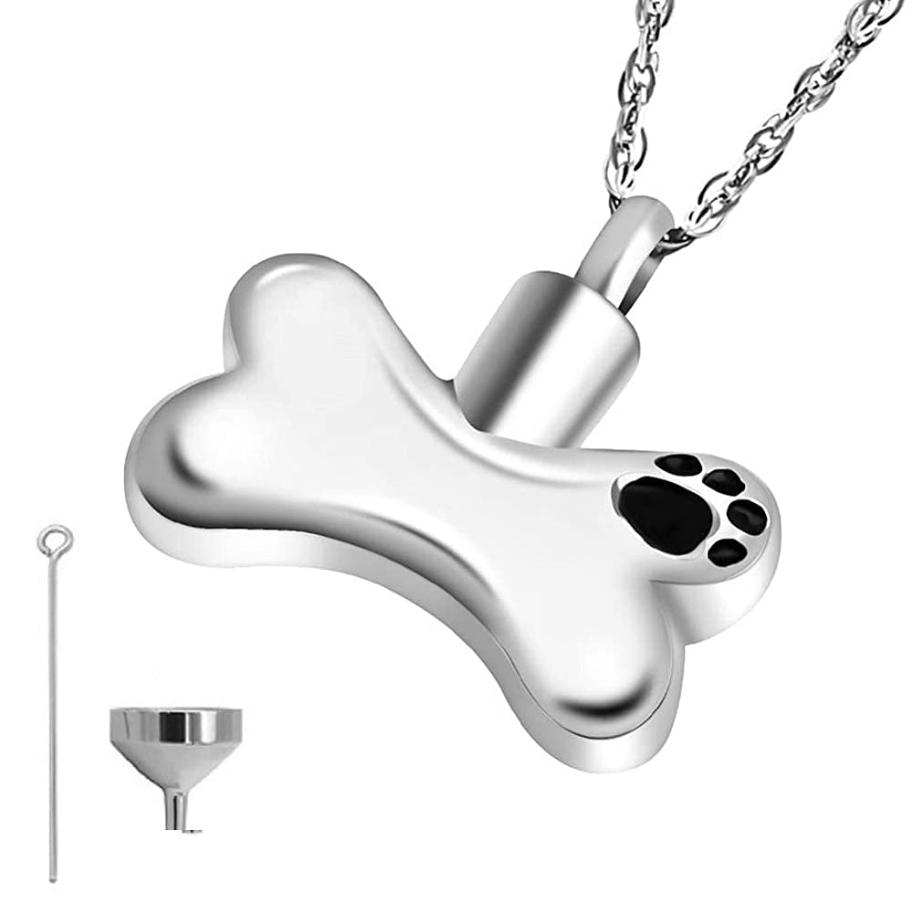 Stainless Steel Pet Memorial Necklace - Christian Dog Cremation Urn Pendant for Ashes, Keepsake Jewelry for Lost Pets | Perfect for Pet Owners to Carry Memories Always