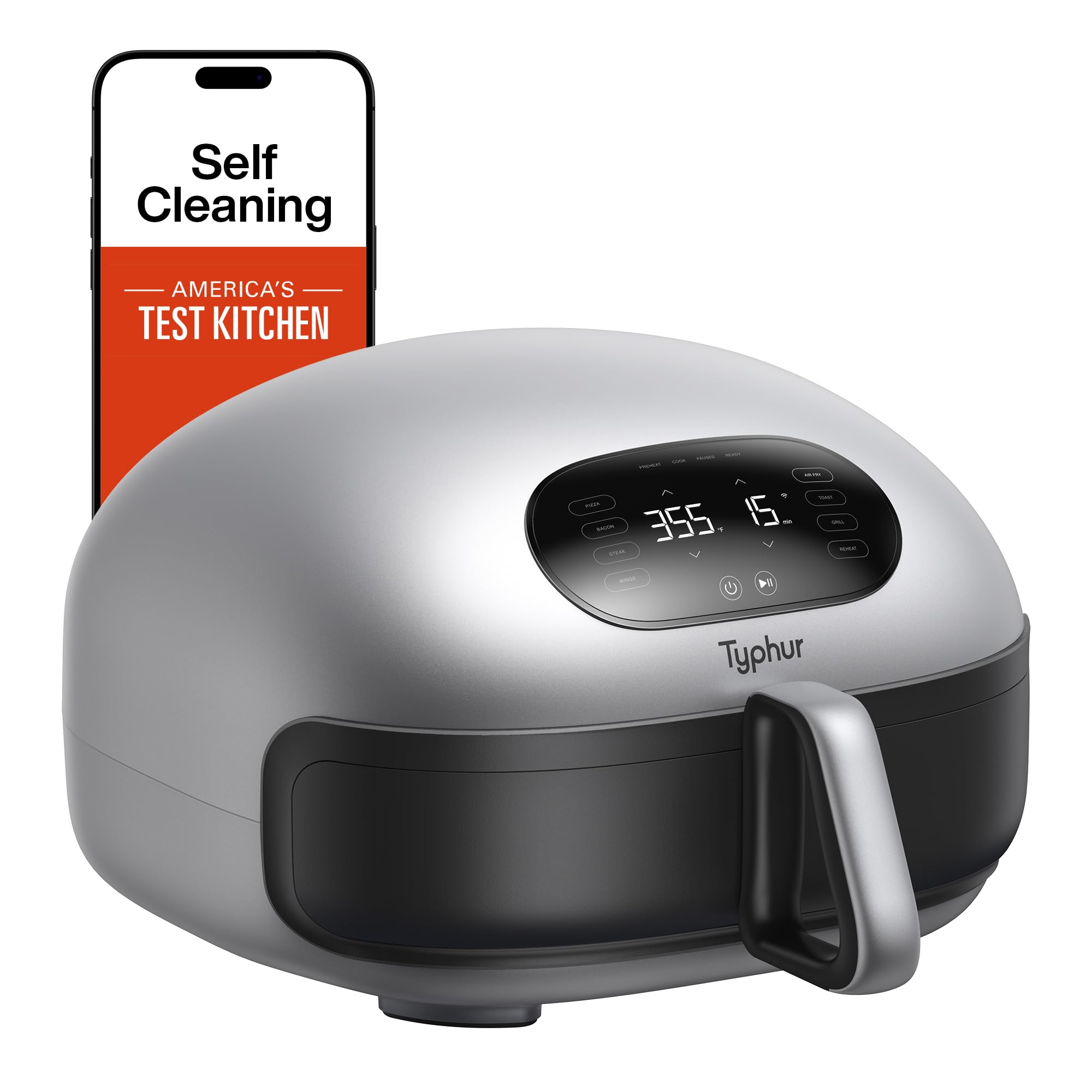 **Dome 2 Air Fryer - Extra Large 6.5QT Smart Digital Air Fryer with Superior Airflow, PFAS-Free Basket, Self-Cleaning, 32 Chicken Wings Capacity - Perfect for Quick Meals, Healthy Cooking & Family Gatherings**