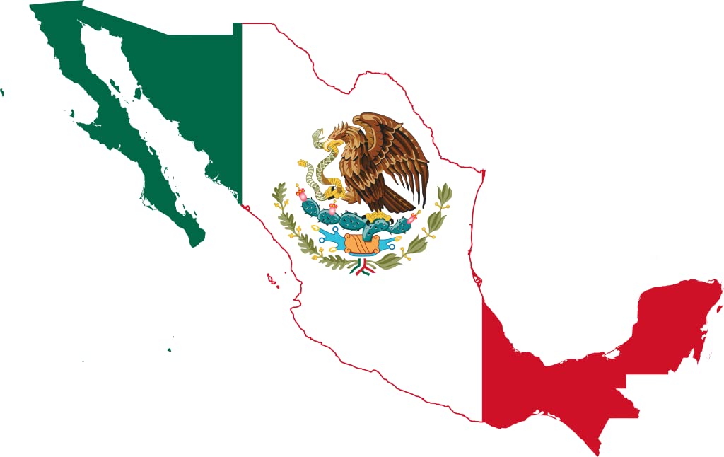 Mexico Flag Stickers Set - 5 Decals for Car, Phone, Laptop & More