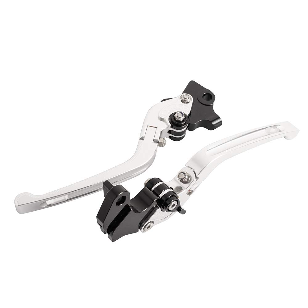 Yamaha YZF R3 2015-2018 & MT03 2015-2018 3D Aluminum Motorcycle Brake Clutch Handle Lever (Silver) - High-Performance Upgrade for Smooth Riding and Enhanced Control
