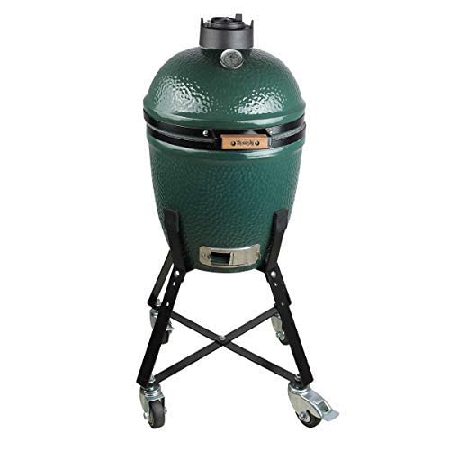 Dracarys Heavy Duty Rolling Cart for Small & Big Green Egg Nest Accessories - Powder Coated Steel Stand with Locking Caster Wheels | Perfect for Outdoor BBQ, Patio Cooking & Backyard Grilling