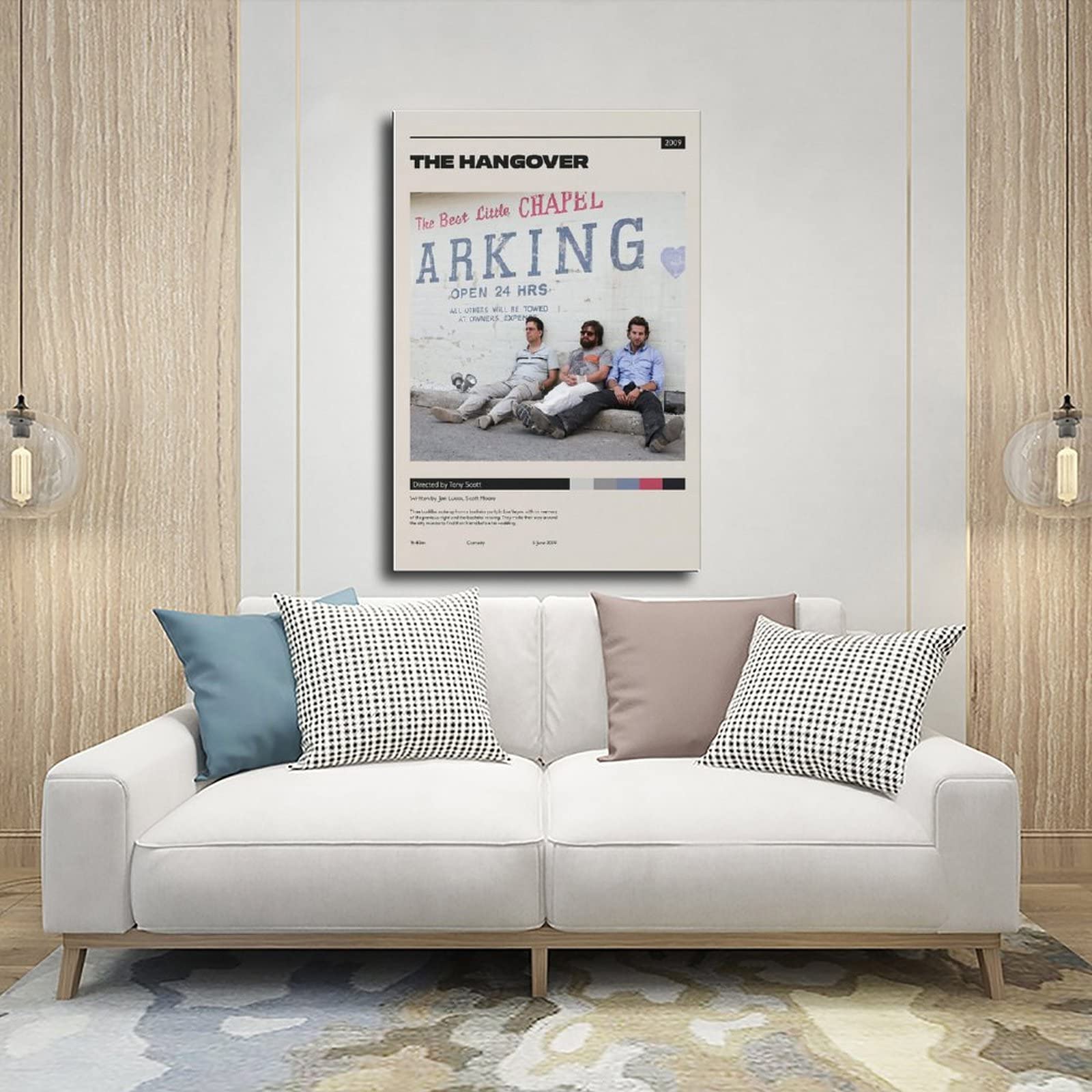 The Hangover Movie Poster - Premium Canvas Wall Art Print (12x18inch/30x45cm) for Living Room, Bedroom & Study Decor - Perfect for Movie Lovers & Home Theater Enthusiasts