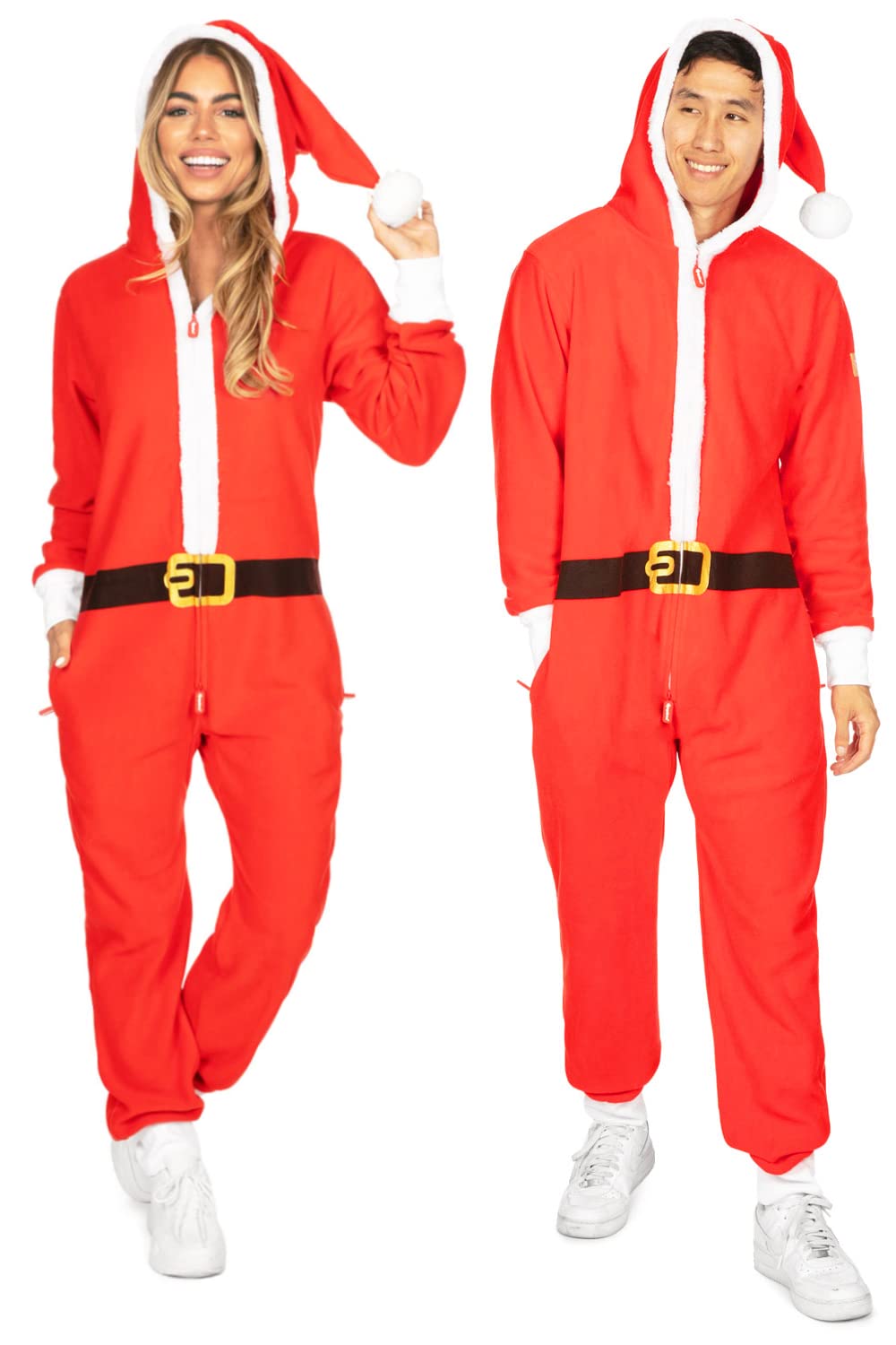 Tipsy Elves Christmas Onesies for Adults - Matching Holiday Pajamas with Pockets for Men & Women | Cozy Family Christmas Outfits for Parties & Festive Gatherings