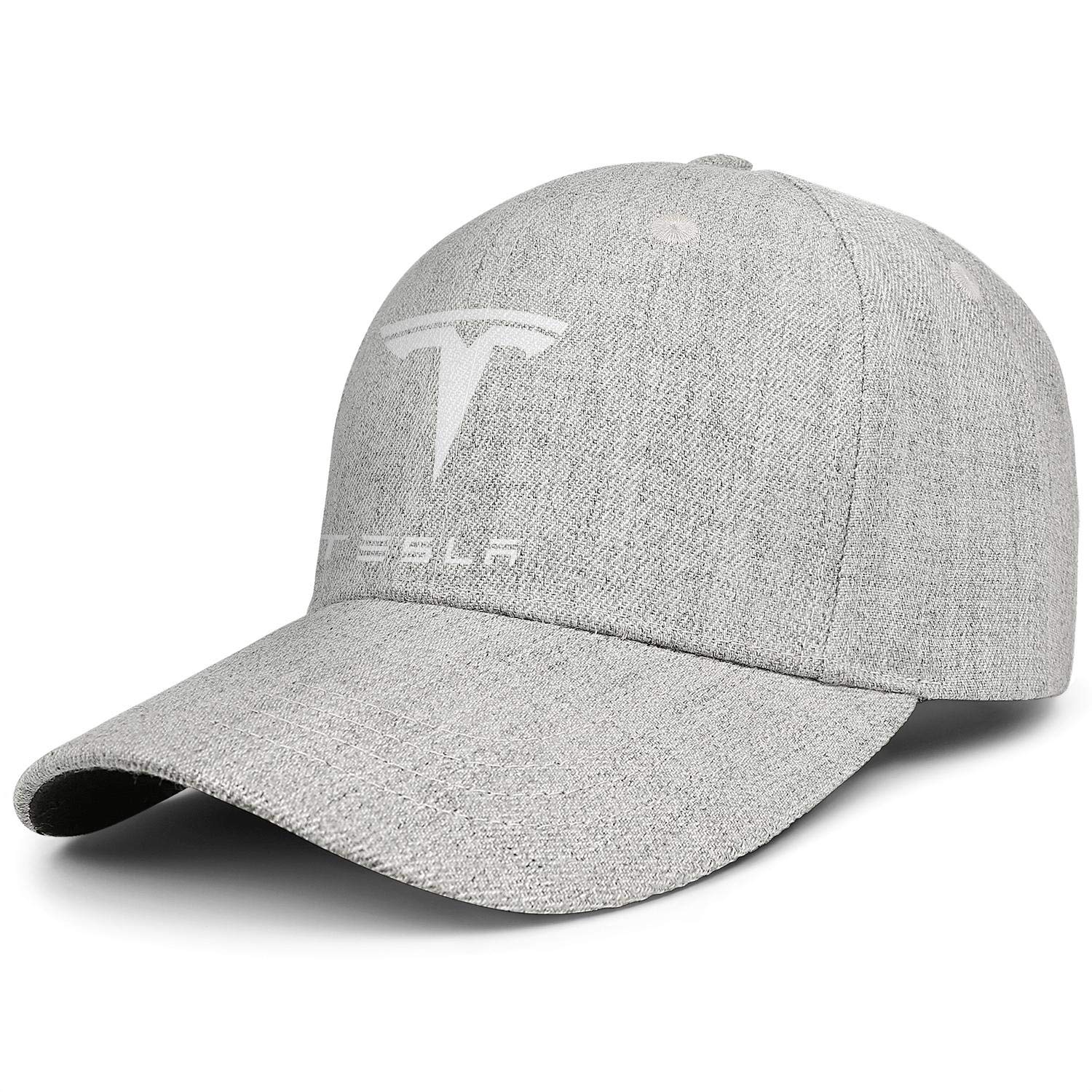 Coolgood 100% Cotton Golf Cap with Tesla Logo - Adjustable Snapback Hat for Men & Women - Perfect for Casual Wear, Sports, and Outdoor Activities