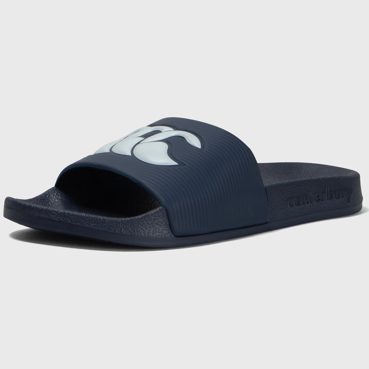 Canterbury Wide Fit Slides for Men & Women - Comfortable Navy Blue Sandals for Wide Feet - Perfect for Beach, Pool & Casual Wear