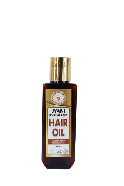 Jyani Natural Farm 100% Organic Certified Herbal Hair Oil for Long, Smooth & Shiny Hair | 100ml | Ayurvedic Treatment for Hair Growth & Dandruff | Perfect for Daily Hair Care & Scalp Massage