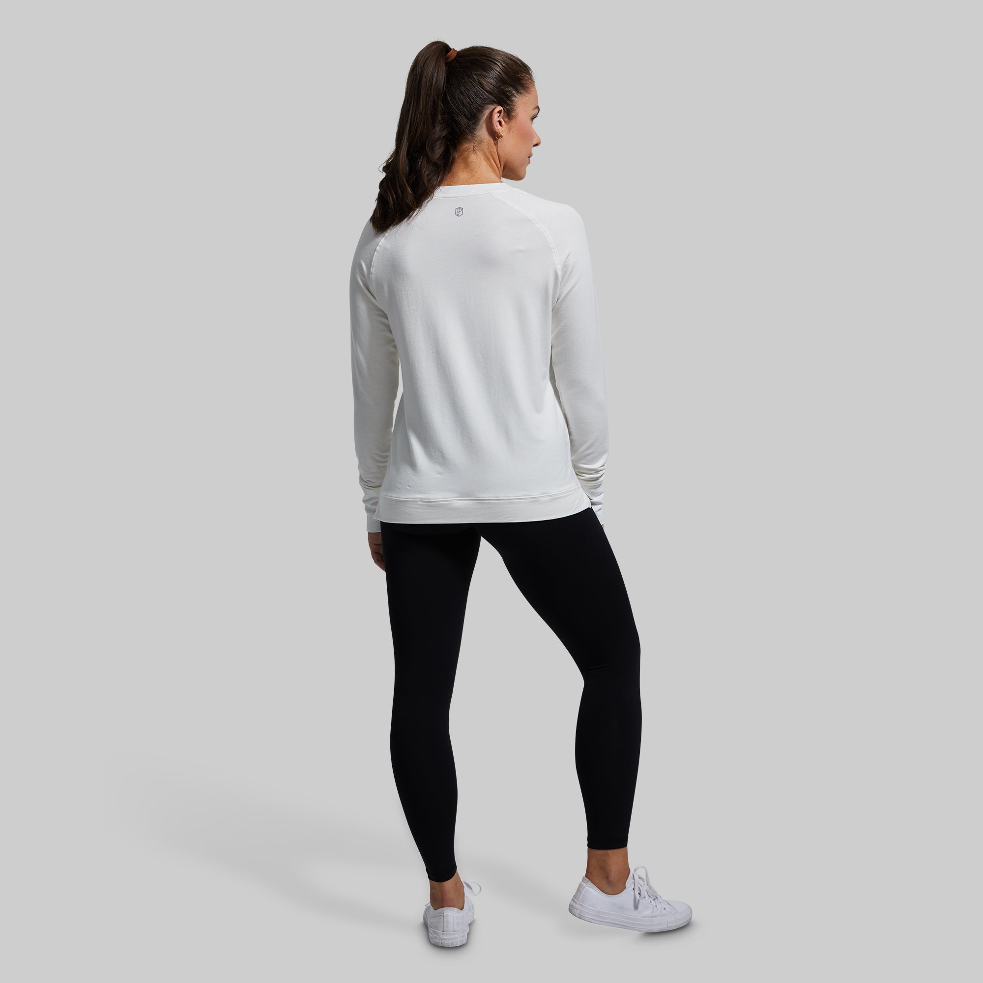 Daydream Long Sleeve T-Shirt for Women - Soft Cotton White Top for Casual Wear, Layering & Everyday Comfort