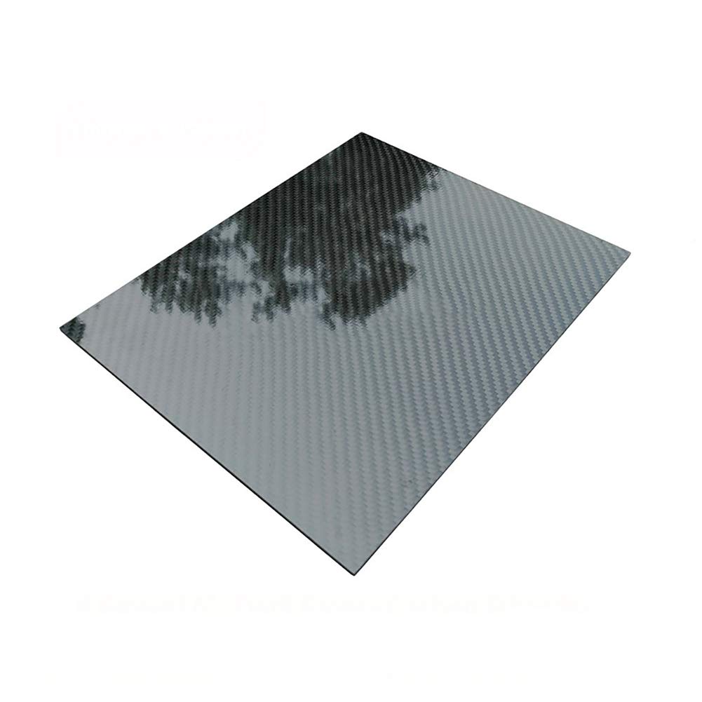 Premium 3K Carbon Fiber Sheet - 450mm x 350mm x 4mm Rigid Twill Glossy Laminate Panel for DIY Projects, Automotive & Aerospace Applications