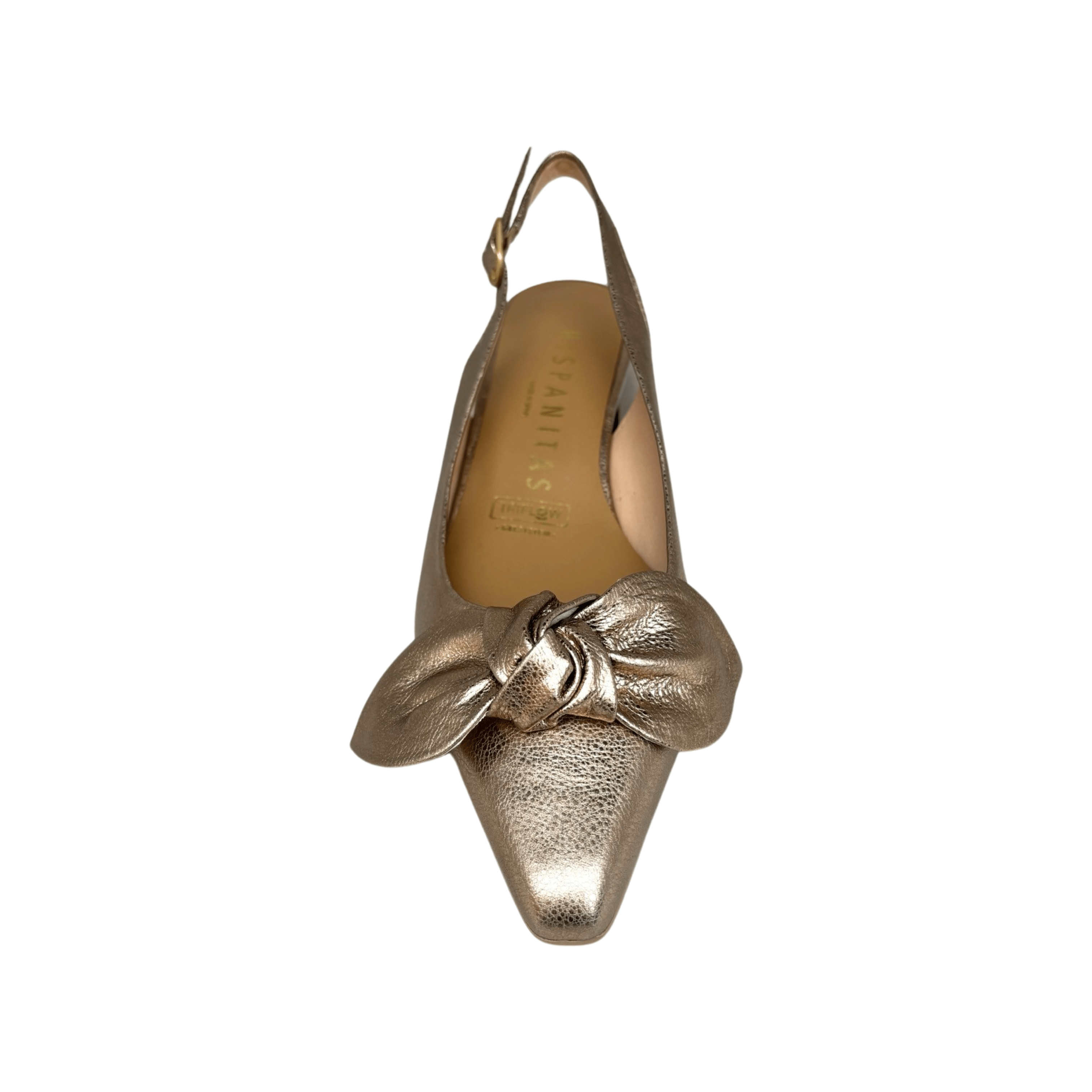 Sahara Gold Metallic Sling Back Heels - Women's Fashion Dress Shoes for Party & Evening Wear - Comfortable Strappy Sandals for Weddings, Date Night & Special Occasions