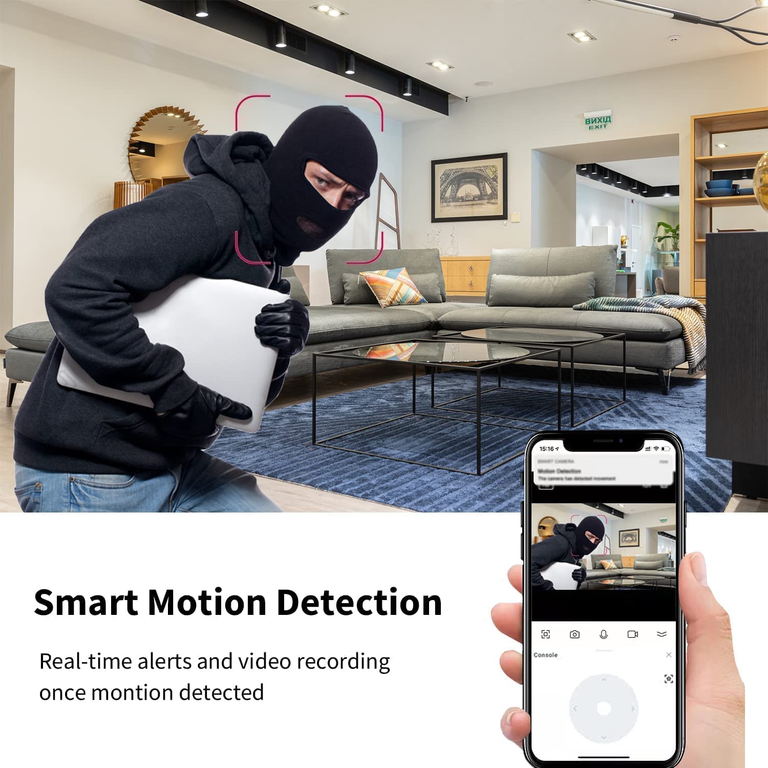Best Hidden Cameras & Nanny Cams - 1080P HD WiFi Spy Camera with Motion Detection & Night Vision - Wireless Surveillance Camera for Home, Office & Car Security - Mini Hidden Camera for Indoor/Outdoor Monitoring