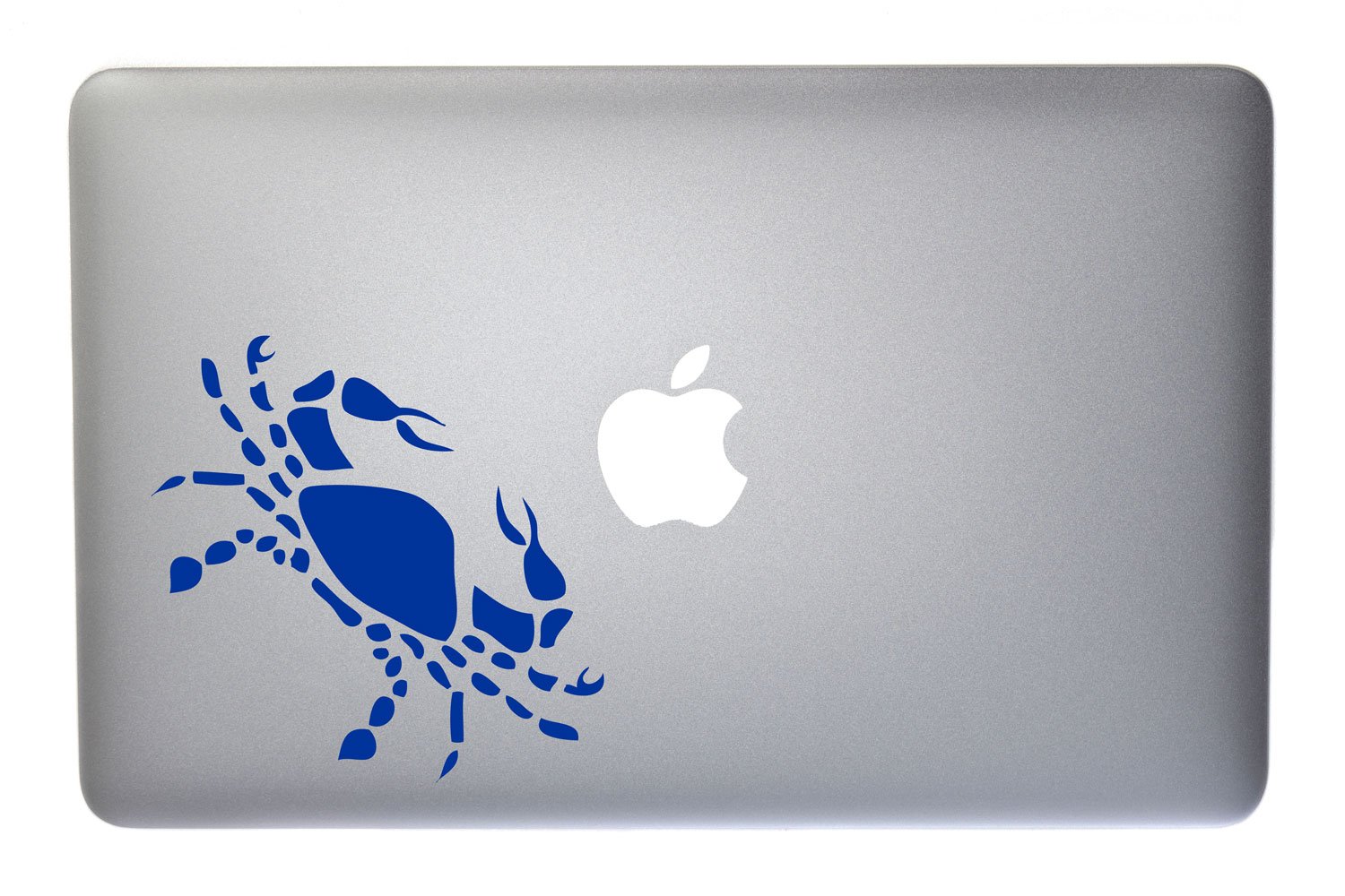 Cancer Zodiac Symbol Silhouette Crab Sign - 5 Inch Traffic Blue Vinyl Decal for MacBook, Laptop, Phone, Tablet | Perfect for Laptop Skins, Car Windows & Water Bottles
