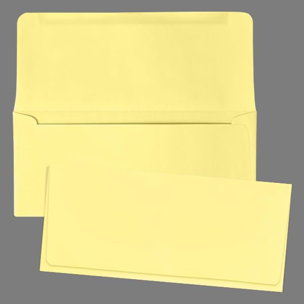 Premium LUXPaper #9 Remittance Envelopes - 3 7/8 x 8 7/8 Inches - Pastel Canary Yellow - 60lb Text Weight - Pack of 500 - Perfect for Business Payments, Donations, and Secure Mailing
