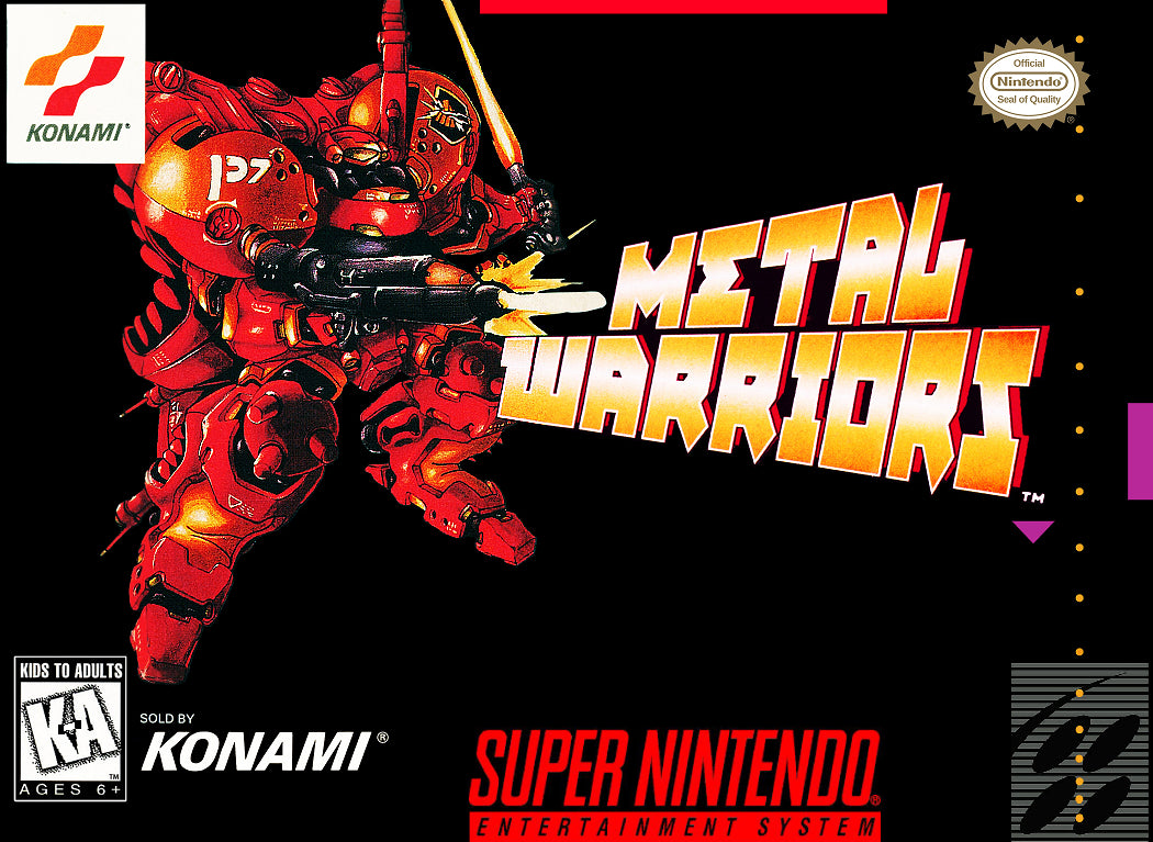 Used Metal Warriors SNES Video Games - Retro Gaming Collectible for Nintendo Super NES - Perfect for Collectors & Nostalgic Gamers