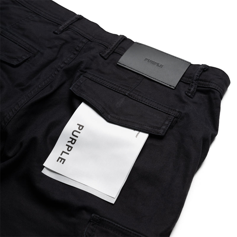 Purple Brand Men's Cotton Cargo Pants - Black | Durable & Comfortable Workwear for Outdoor Activities, Hiking & Casual Wear