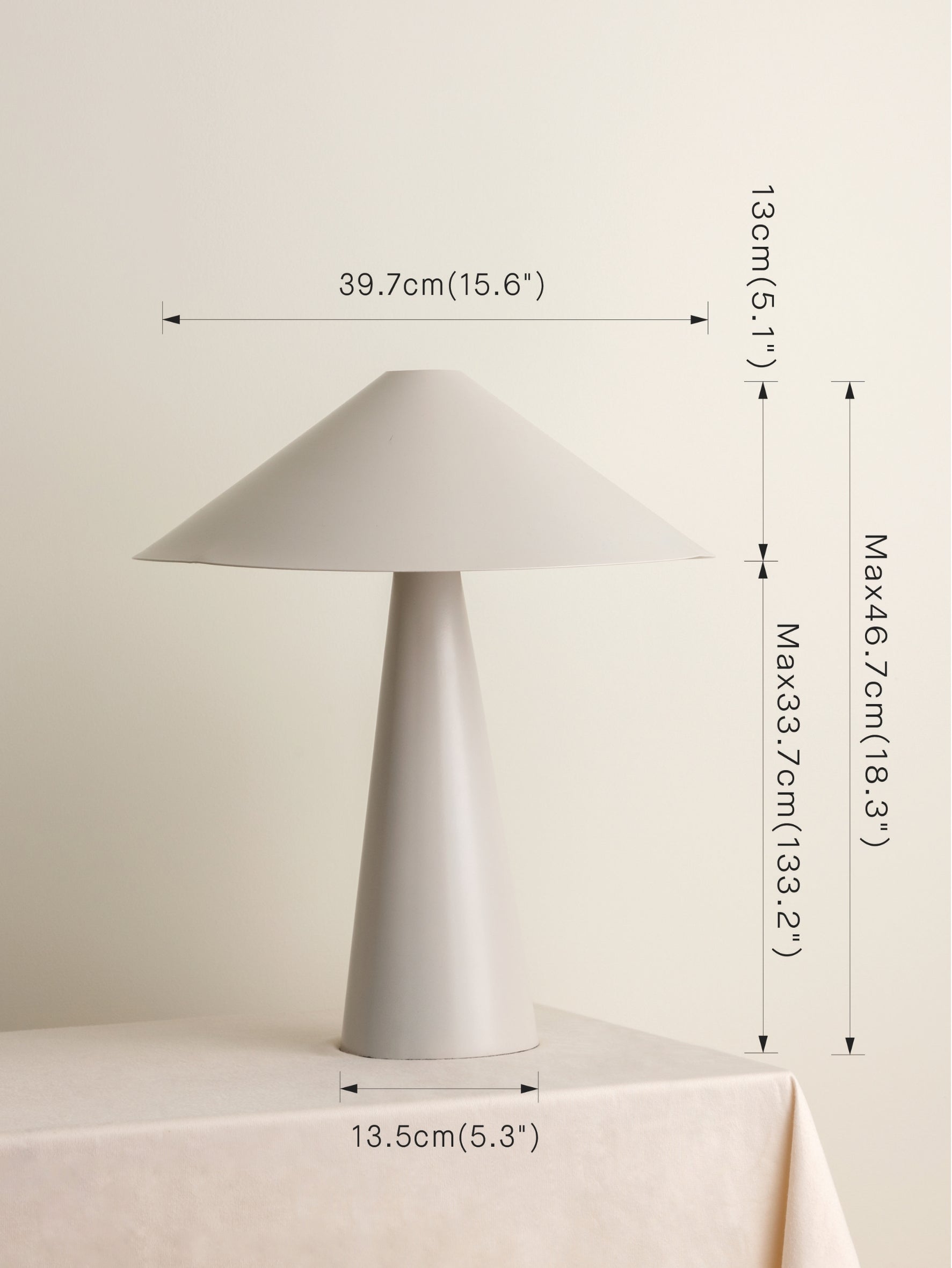 Modern Cone Table Lamp - Warm White LED Light for Living Room, Bedroom & Office - Stylish Nightstand & Desk Lighting for Home Decor