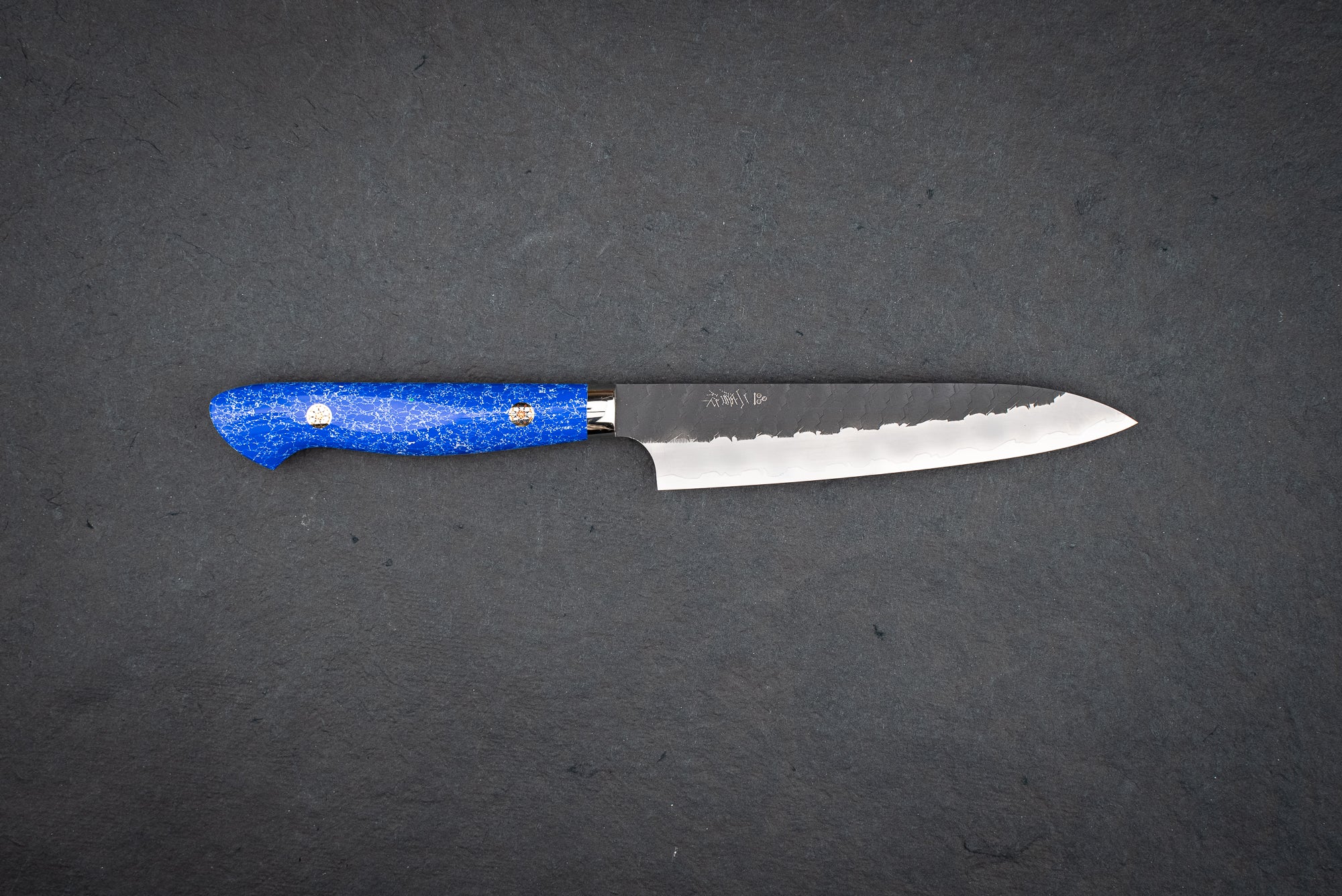 Nigara SG2 Kurouchi Tsuchime Western Petty Knife 150mm - High Carbon Stainless Steel Japanese Kitchen Knife for Precise Slicing, Chopping & Garnishing - Perfect for Home Chefs & Professional Kitchens