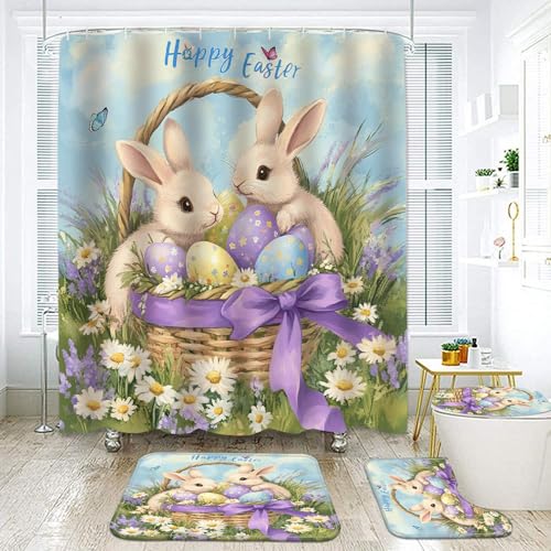 Fh Curtain Set-easter Rabbit