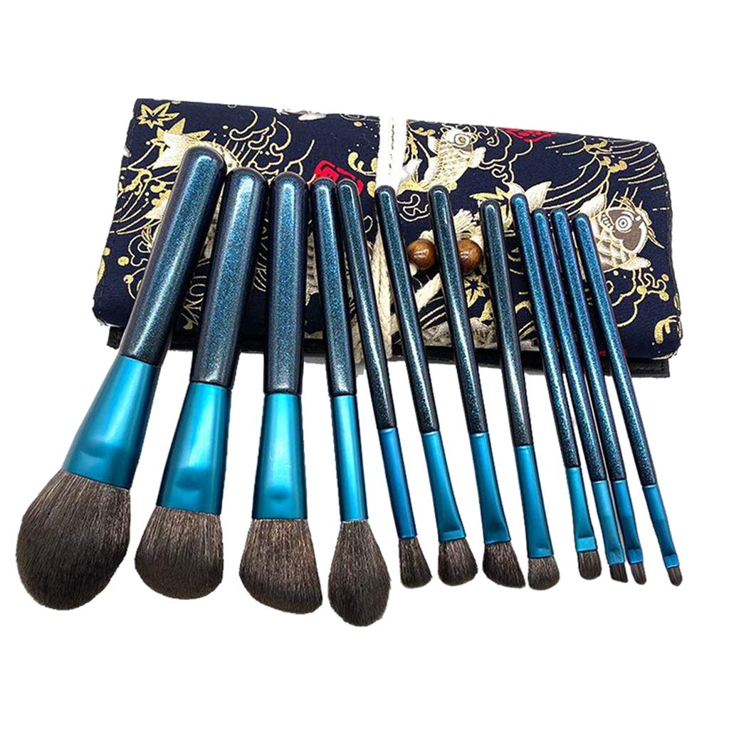 12-Piece Professional Makeup Brush Set with Pouch - Foundation, Blush, Eyeshadow & More - Perfect Gift for Mom, Girlfriend & Makeup Lovers - Ideal for Daily Makeup, Travel & Professional Use