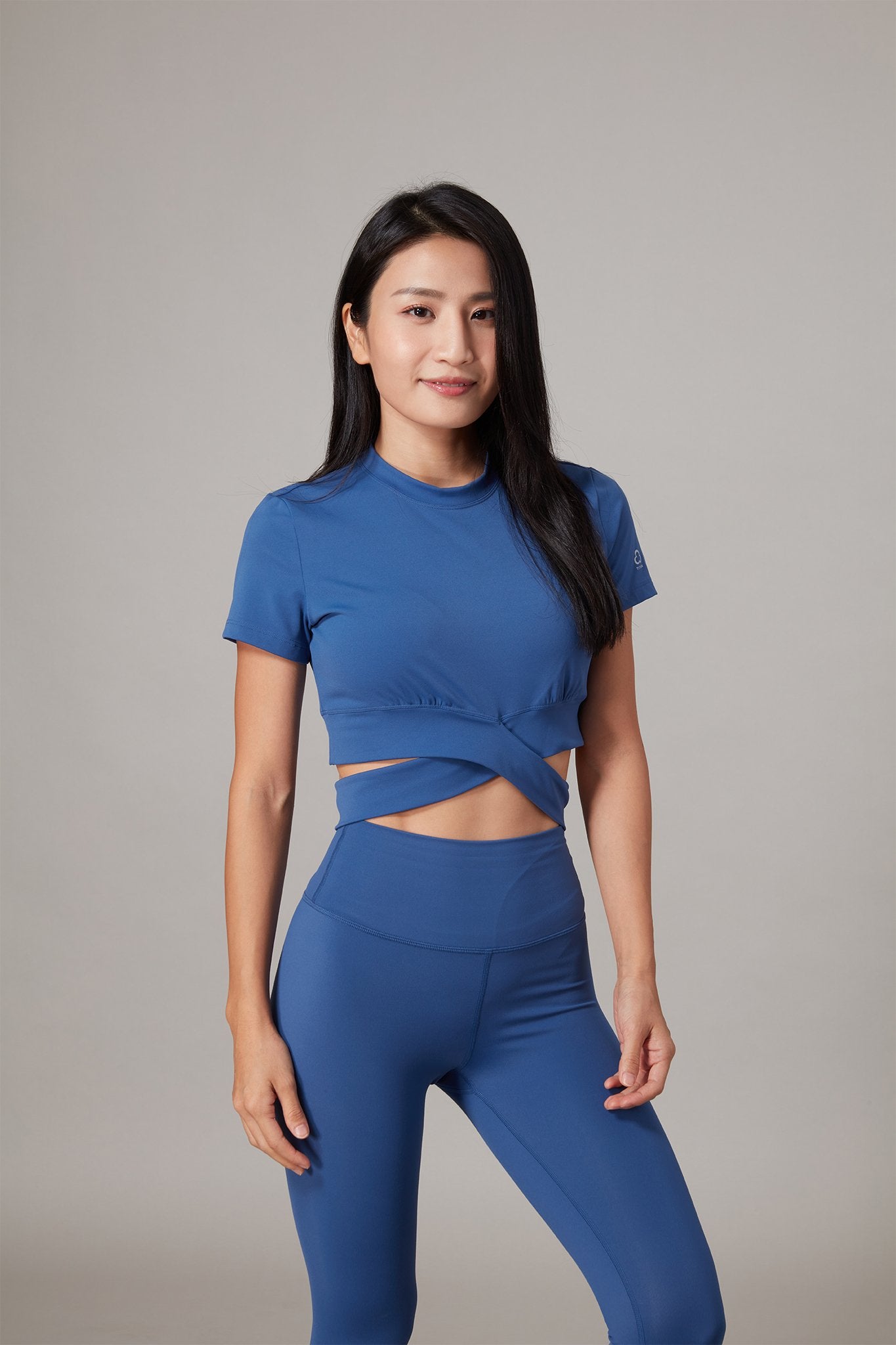Zero Touch Cropped Wrap Tee by TITIKA × CoffeeSweat - Soft Stretchy Women's T-Shirt for Yoga, Workouts & Casual Wear