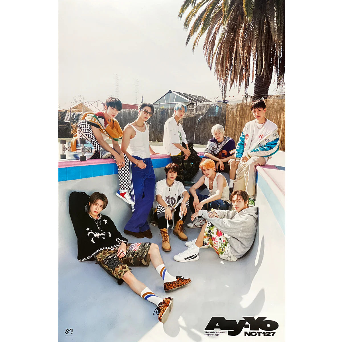 NCT 127 4th Album Repackage 'AY YO' Official Poster - K-Pop Merchandise for Fans, Room Decor & Gift Idea