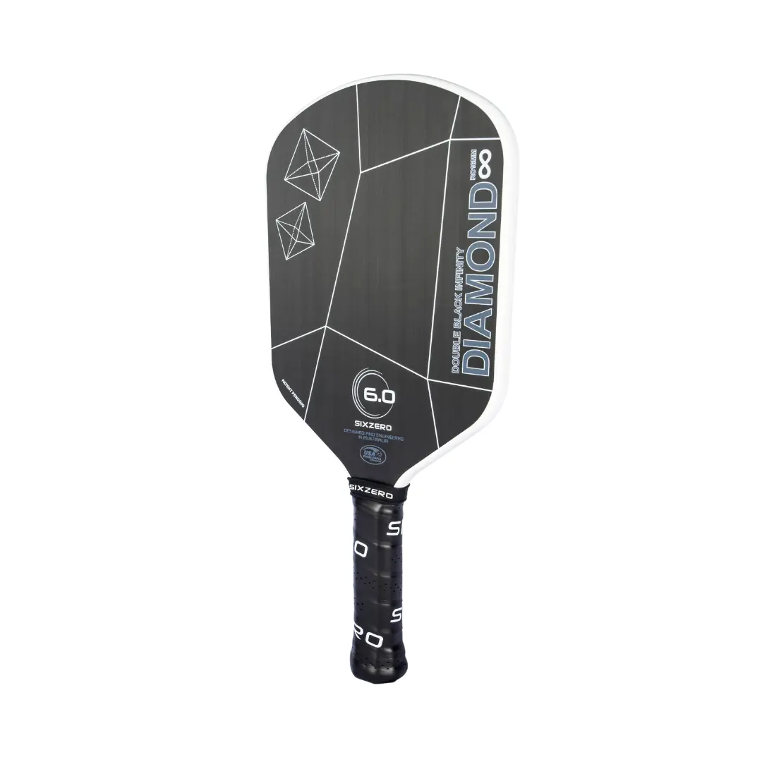 Six Zero Infinity Edgeless Double Black Diamond Control Pickleball Paddle - Premium Performance for Competitive Play & Tournament Use