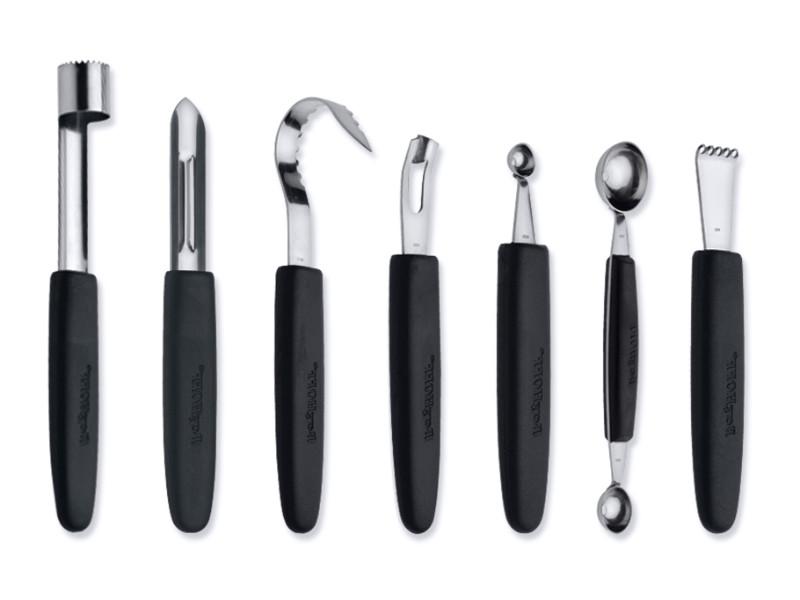 BergHOFF Essentials 8-Piece Stainless Steel Garnishing Tool Set with Carrying Case - Perfect for Professional Chefs & Home Cooking, Food Decoration & Garnishing