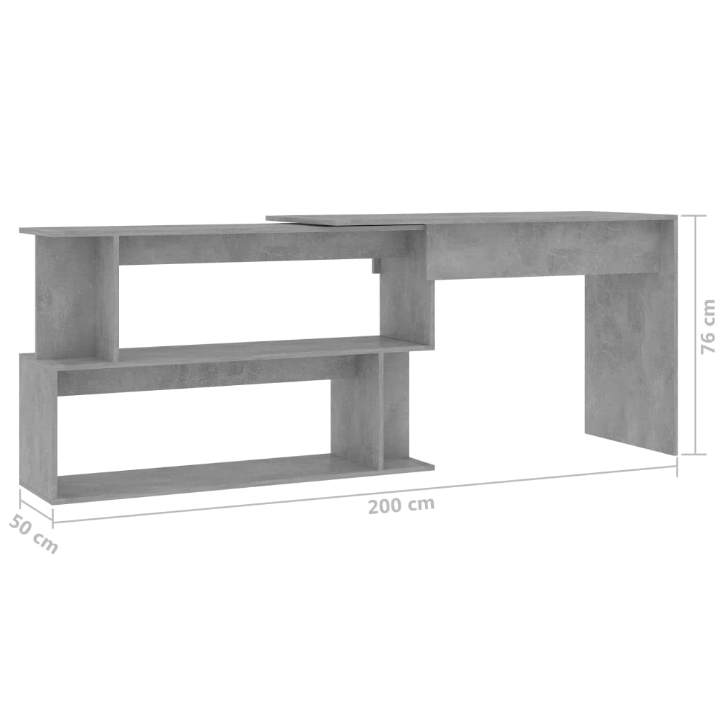 Corner Desk with Storage & Rotatable Design - 78.7