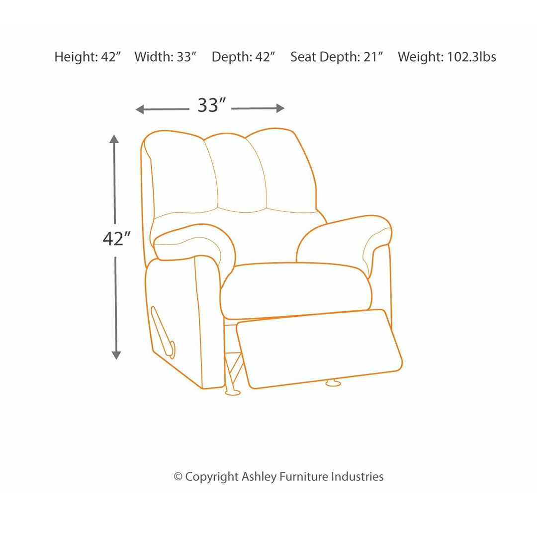 Darcy Rocker Recliner Chair - Comfortable Rocking Recliner for Living Room, Nursery & Bedroom - Perfect for Relaxing, Nursing & Reading