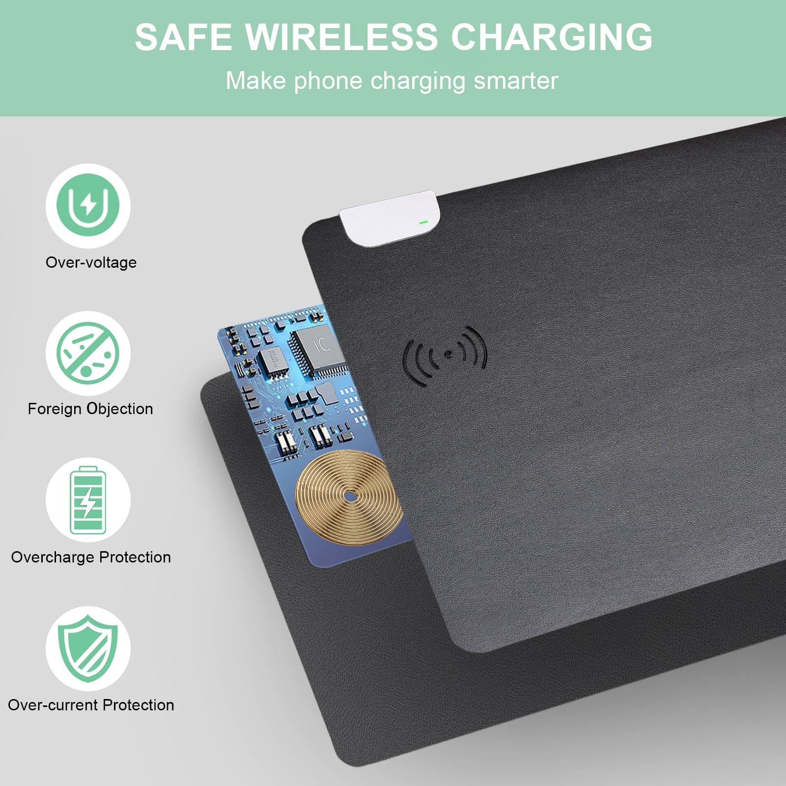 Wireless Charging Desk Mat - 31.5