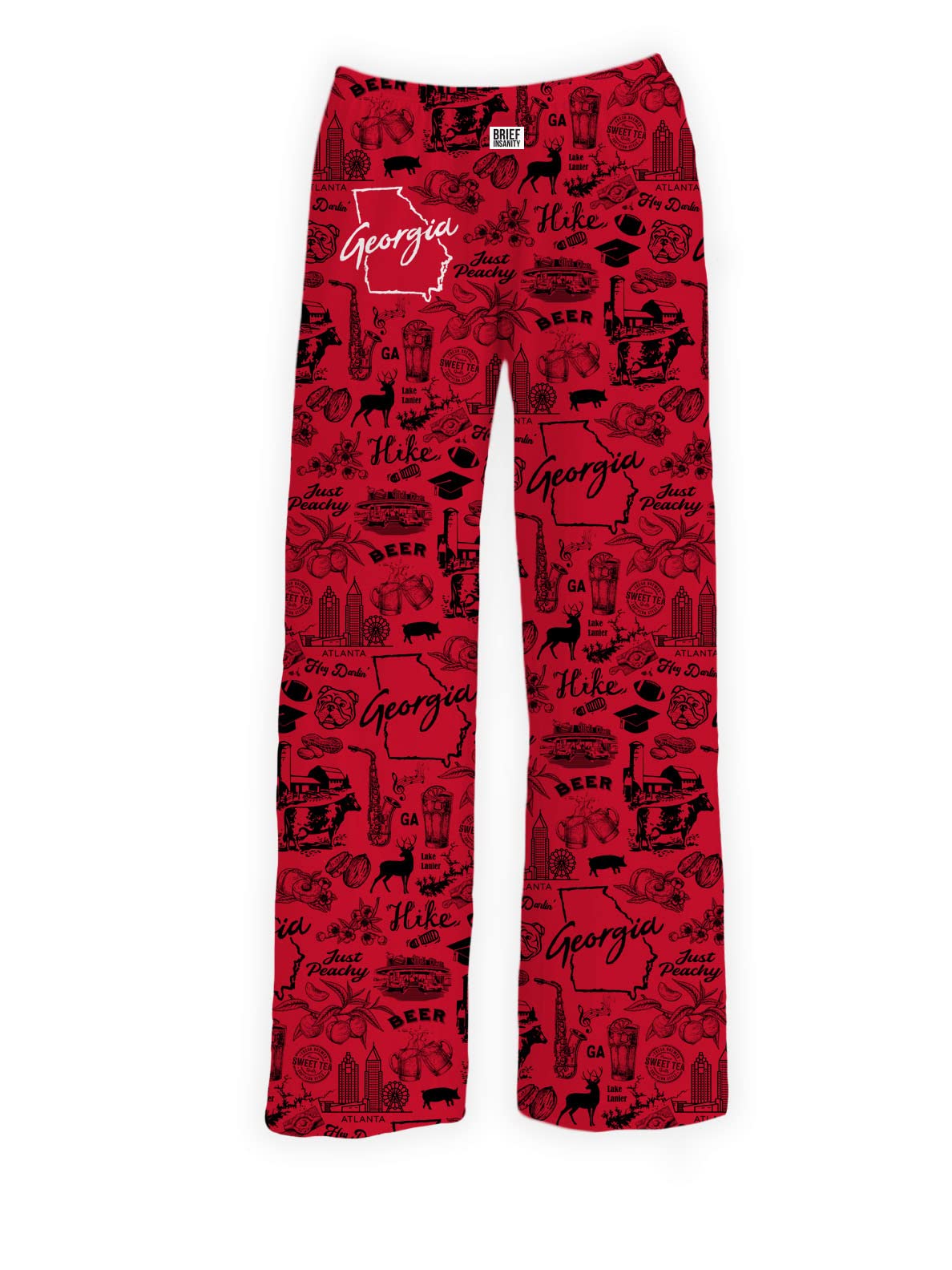 BRIEF INSANITY Unisex Lounge Pajama Pants - Soft Comfortable Sleepwear with State & City Chalk Design - Perfect for Relaxing at Home, Lounging or Sleeping