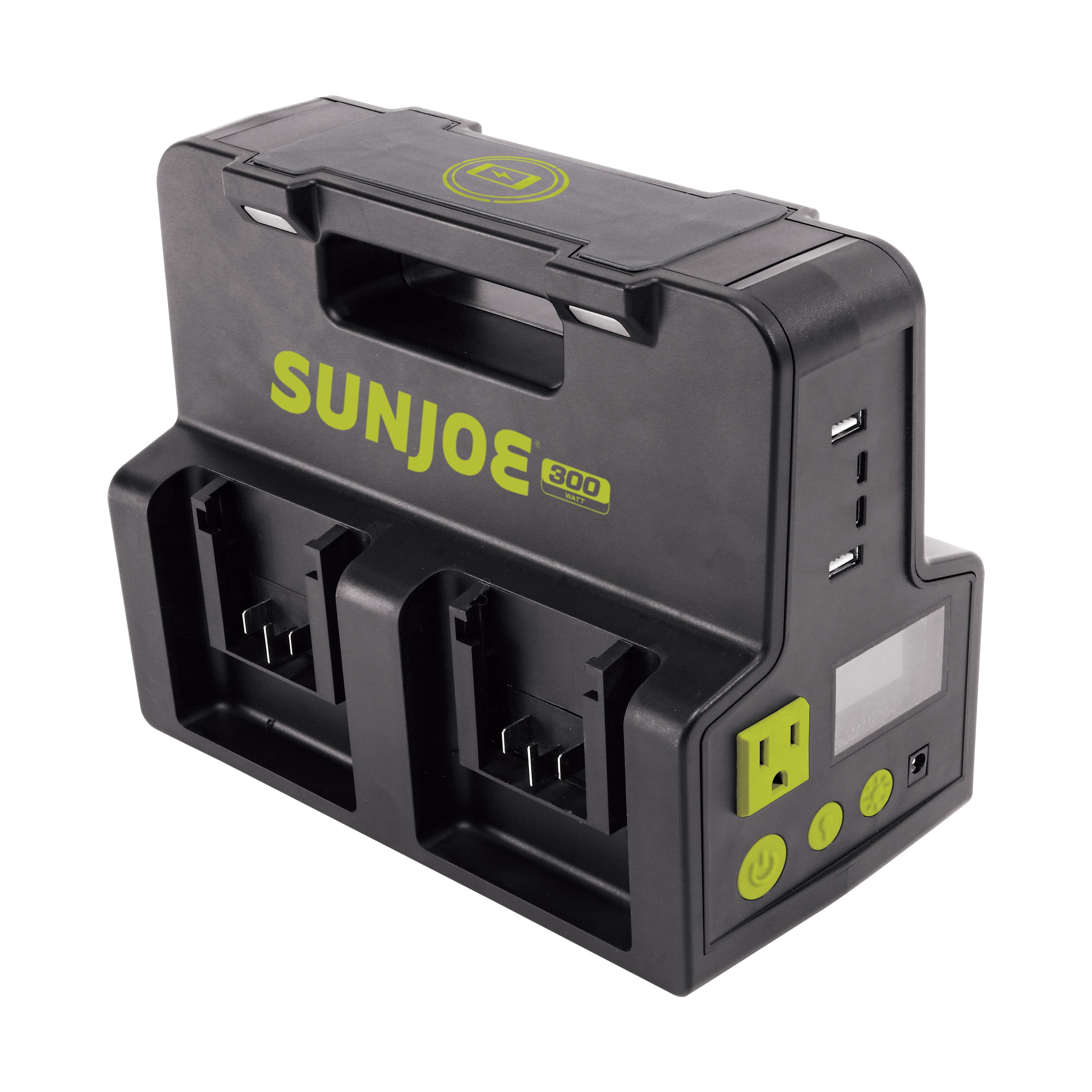 Snow Joe + Sun Joe Certified Authentic Ultimate 24V Charging Bundle - Power Station with 2 x 4.0Ah Batteries | Perfect for Outdoor Power Tools, Lawn Care & Home DIY Projects