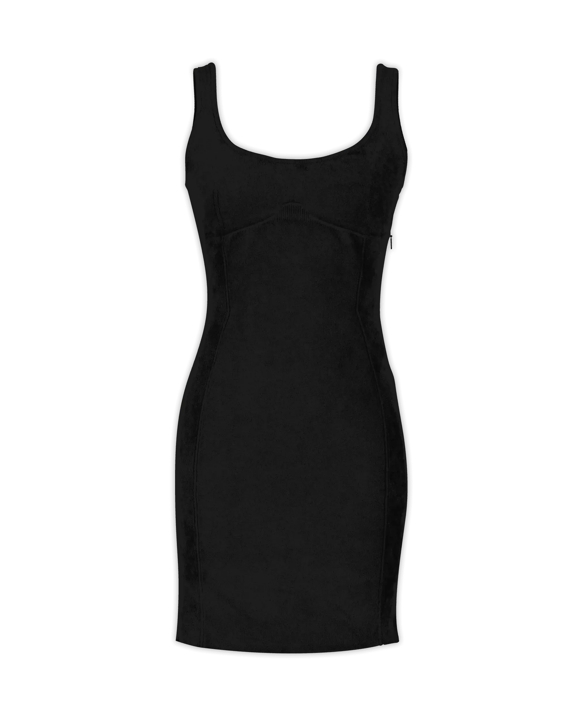 Fendi x Skims Velvet Knit Mini Dress - Women's Luxury Fashion for Parties & Date Nights | Soft Stretchy Bodycon Dress for Evening Events & Special Occasions