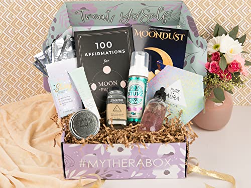 TheraBox - Moondust Self-Care Gift Box with Relaxing Aromatherapy & Stress Relief Items | Perfect for Spa Nights, Meditation & Mindfulness Practices