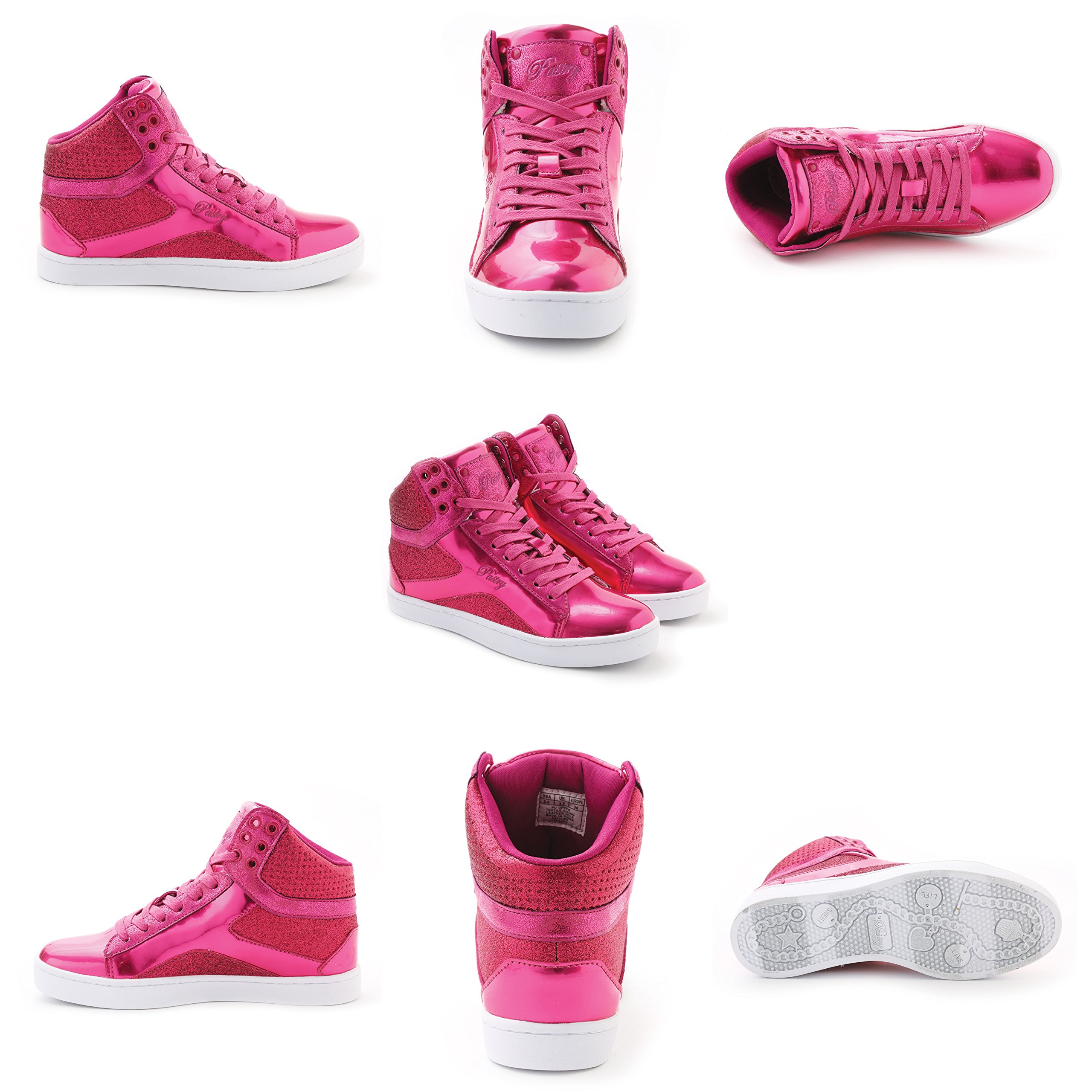 Women's Glitter High-Top Sneakers - Fashion Pastry Pop Tart Dance Shoes for Women | Comfortable & Stylish for Dance, Parties & Casual Wear