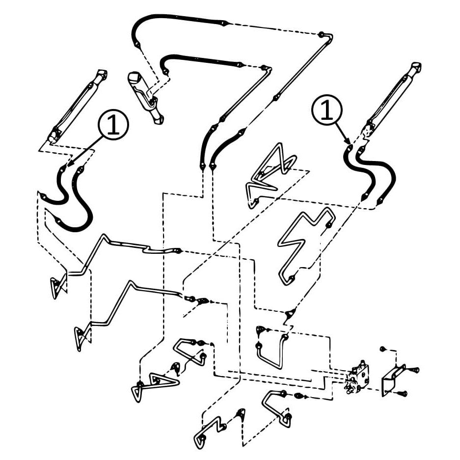 Bobcat 863 863C 863F 863G 864 Replacement Hydraulic Hose Kit for Loader Lift Cylinders with Rod Ends - Compatible with Skid Steer Loaders, Construction & Farm Equipment Maintenance