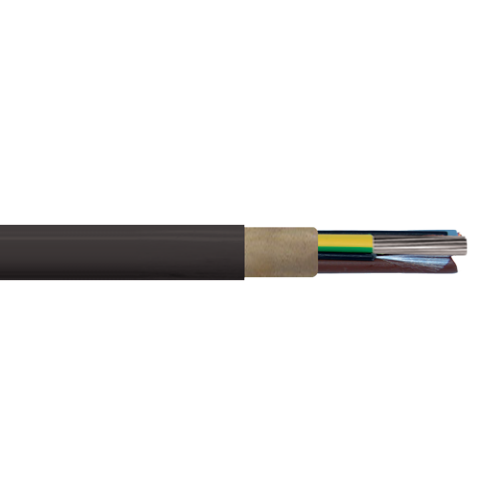1 AWG 4C Solid Aluminum Unshielded PVC O-Type (N)AYY J/O 0.6/1KV Low Voltage Power Cable - Ideal for Industrial Wiring, Underground Installations, and Electrical Distribution Systems